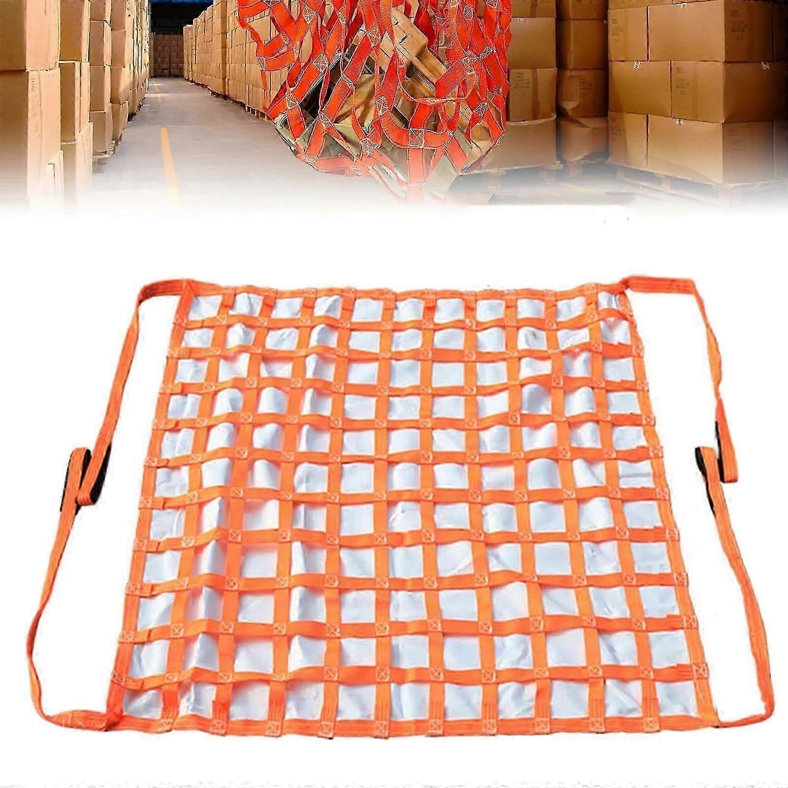 Lifting Net Straps Cargo Lifting Sling Nets, Webbing Net, Lashing Net For Boxes And Pallets (4x4m/mesh 15cm/load 2.5t)