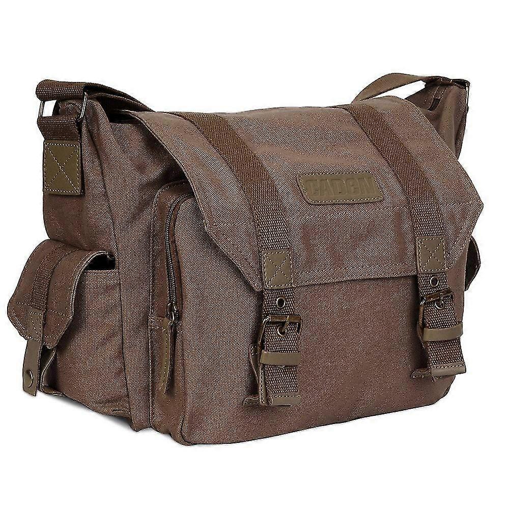 Caden Dslr Camera Shoulder Bags Large Capacity Canvas Sling Bag For Nikon Canon Sony Lens Cable Tripod Outdoor Travel Organizer