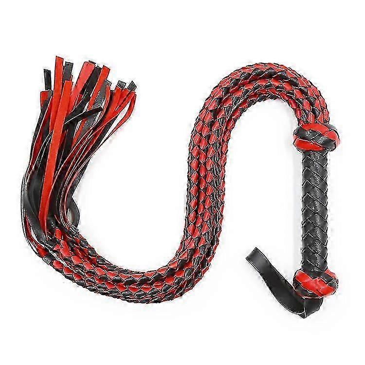 Handmade Loose Whips With Multiple Black And Red Braided Handle Whips For Couples And Adults With Braided Whips