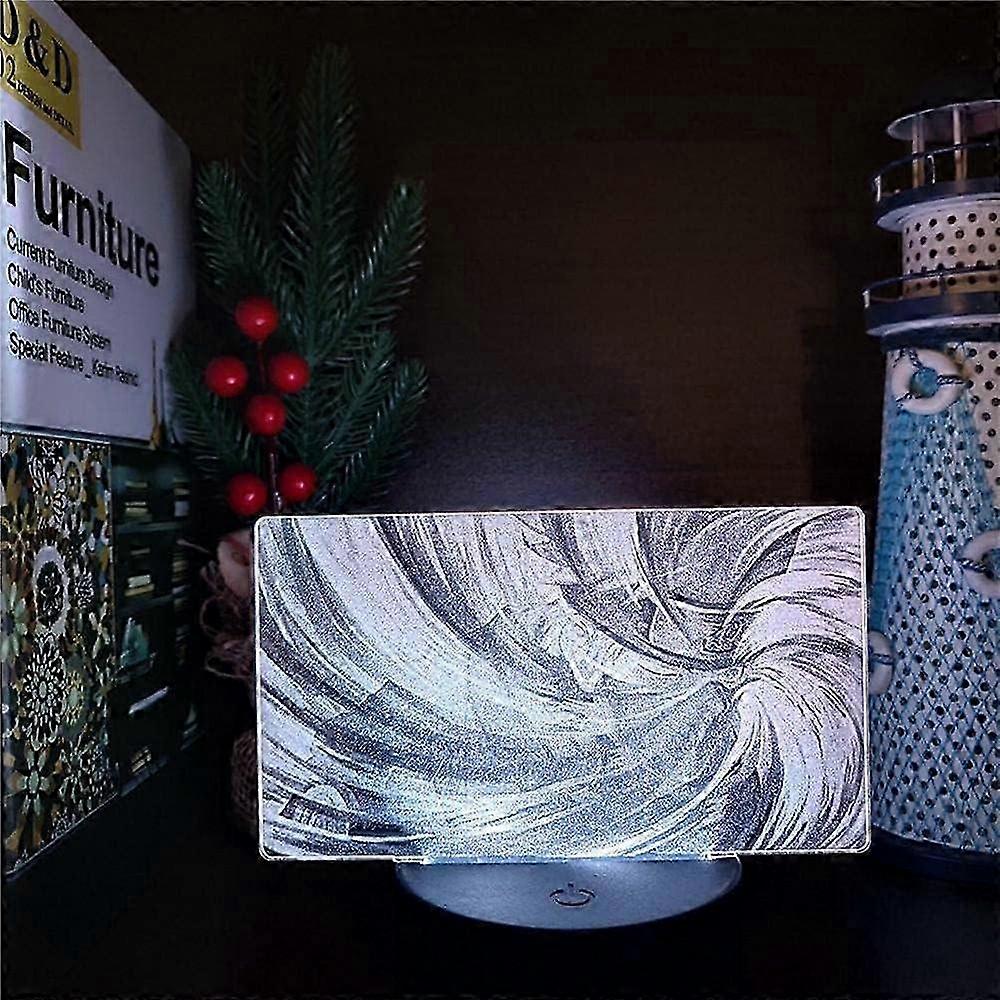 Cool Things for Bedrooms Naruto Stuff 3D Visual Lamp Touch LED Table Desk Lamp 16 Color Changing Desk Night Light