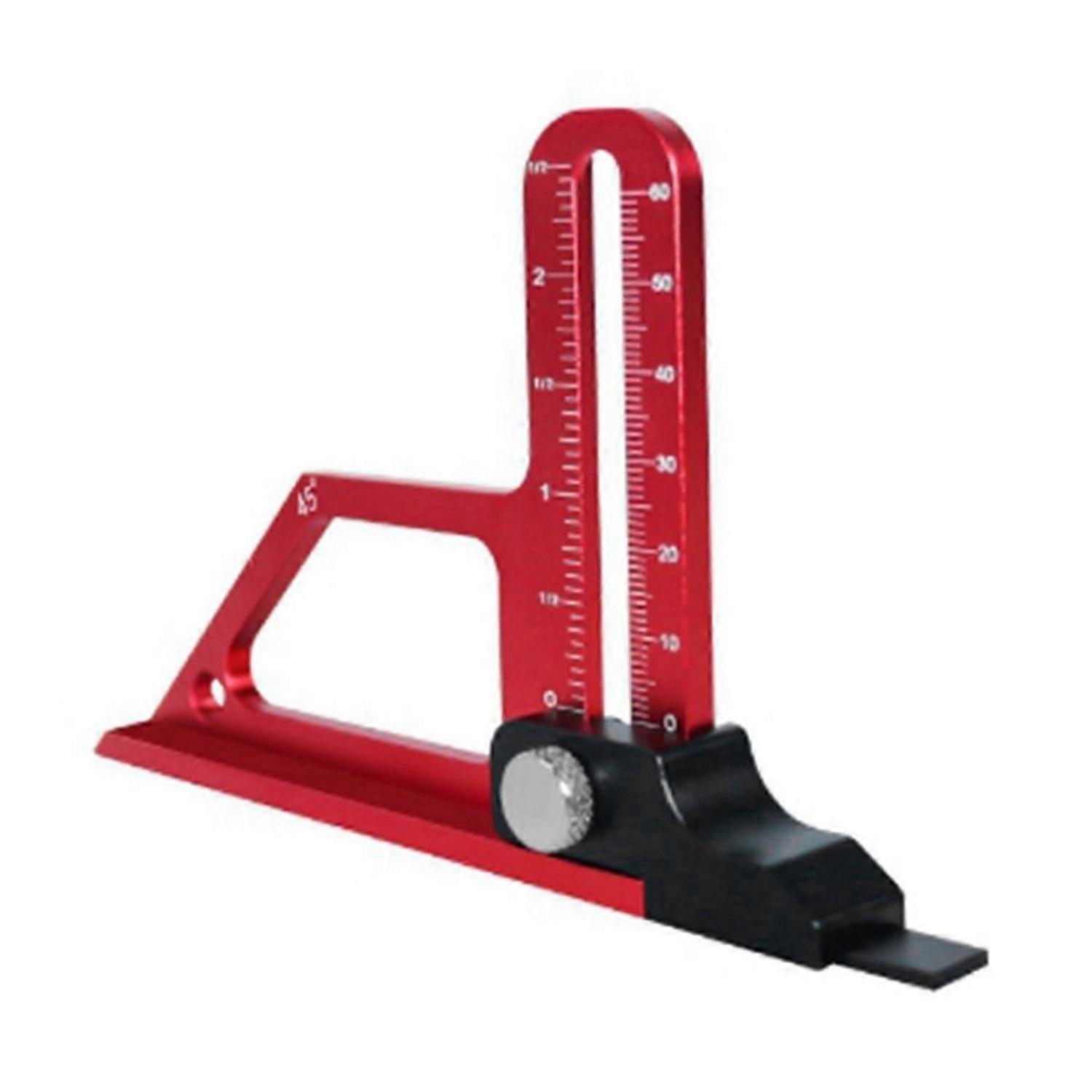 0-60mm Adjustable Table Saw Depth Gauge,Aluminum Alloy Measuring Gauge for Setting Up Blade Router Bits Height