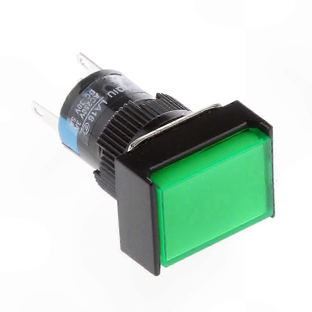 16mm Rectangular Self-Push Button Switch for Electrical Circuits, 250V 3A