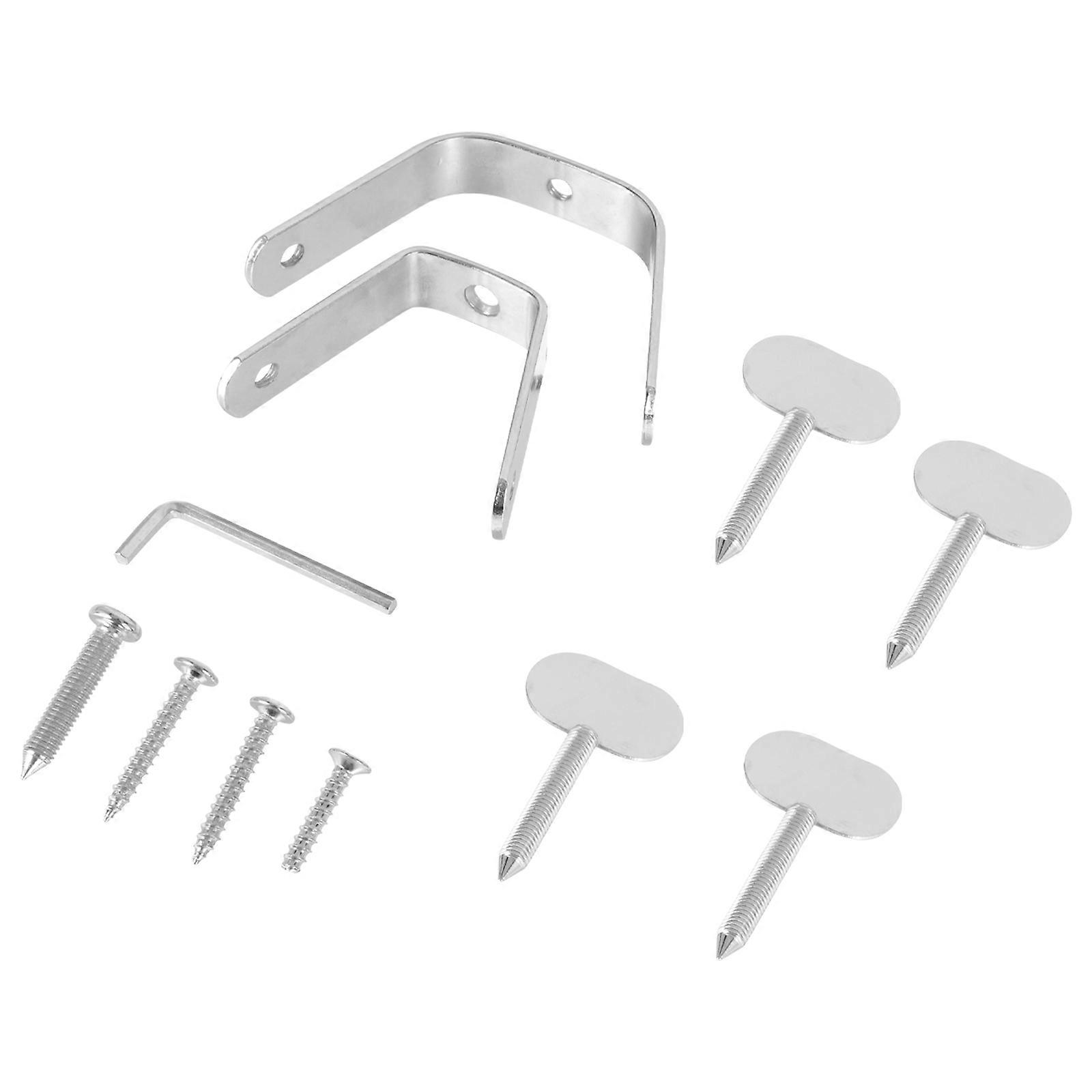 Tableware Storage Rack Ham Fixing Holder Silver 12.00X8.00X2.00cm Prevent Falling Easy to Install and Clean for Friends 1Set