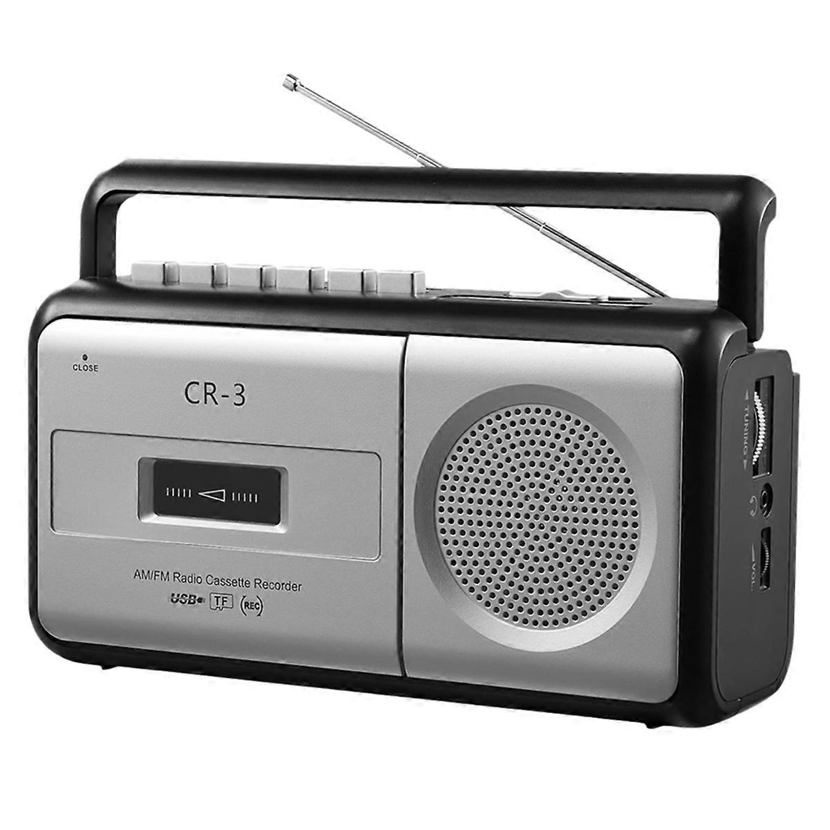 Portable Cassette Tape Player Recorder, AM/FM Radio Stereo and MP3 Player Recorder for Home Outdoor