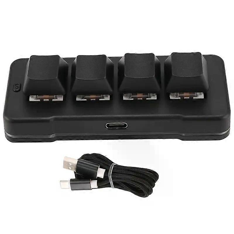 MK424U 4-Key Mini Customized Keyboard With Mechanical Blue Switch USB Connection For Office Game Multimedia