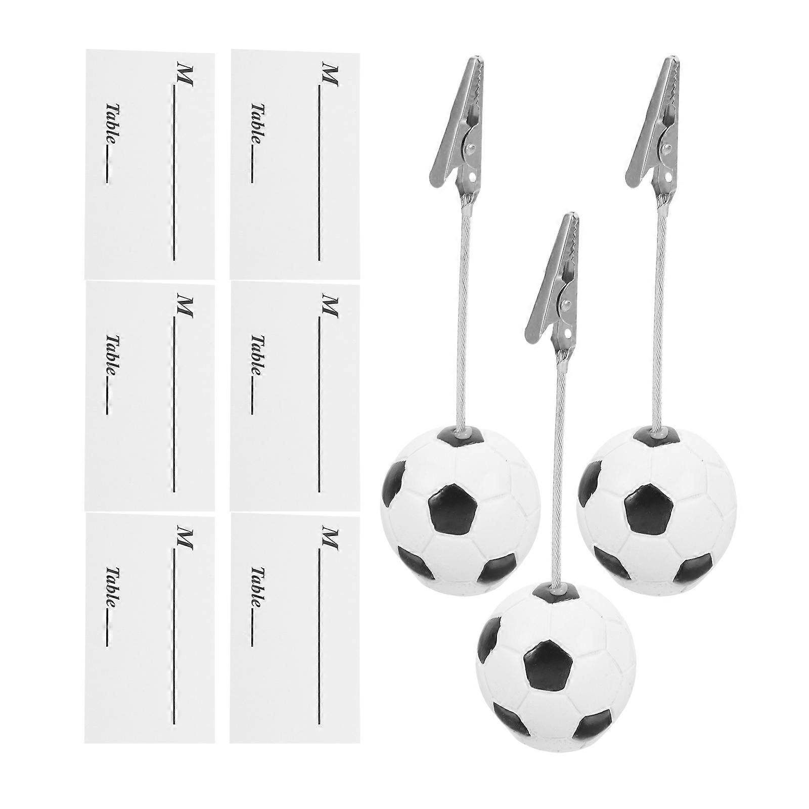 3Pcs Ball Shaped Picture Stands Table Number Holders Ideal for Sports Themed Parties Office Organization