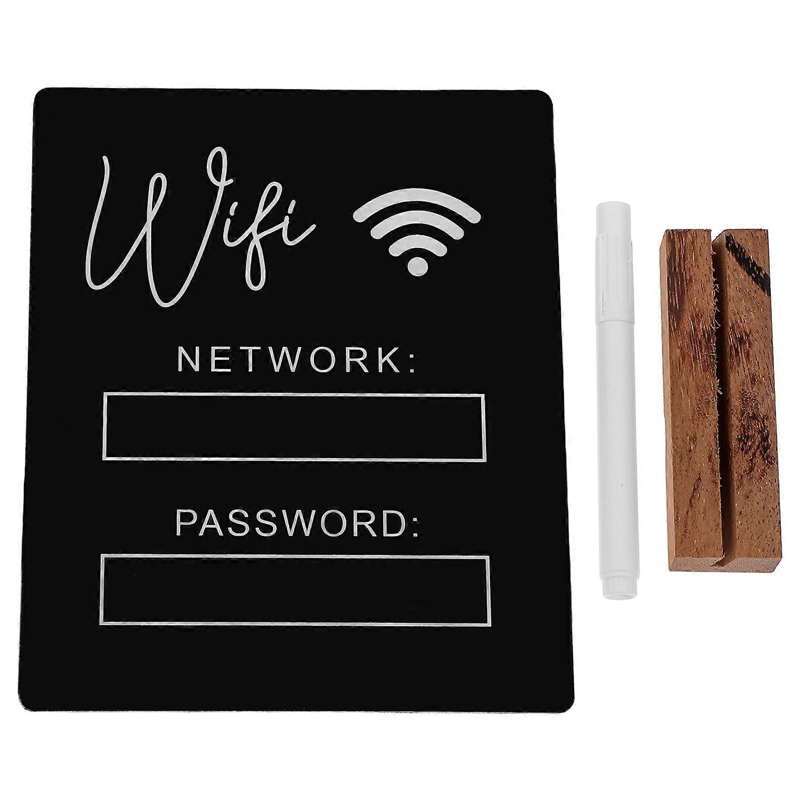 Black Acrylic WiFi Password Sign for Guest Display 4Pcs