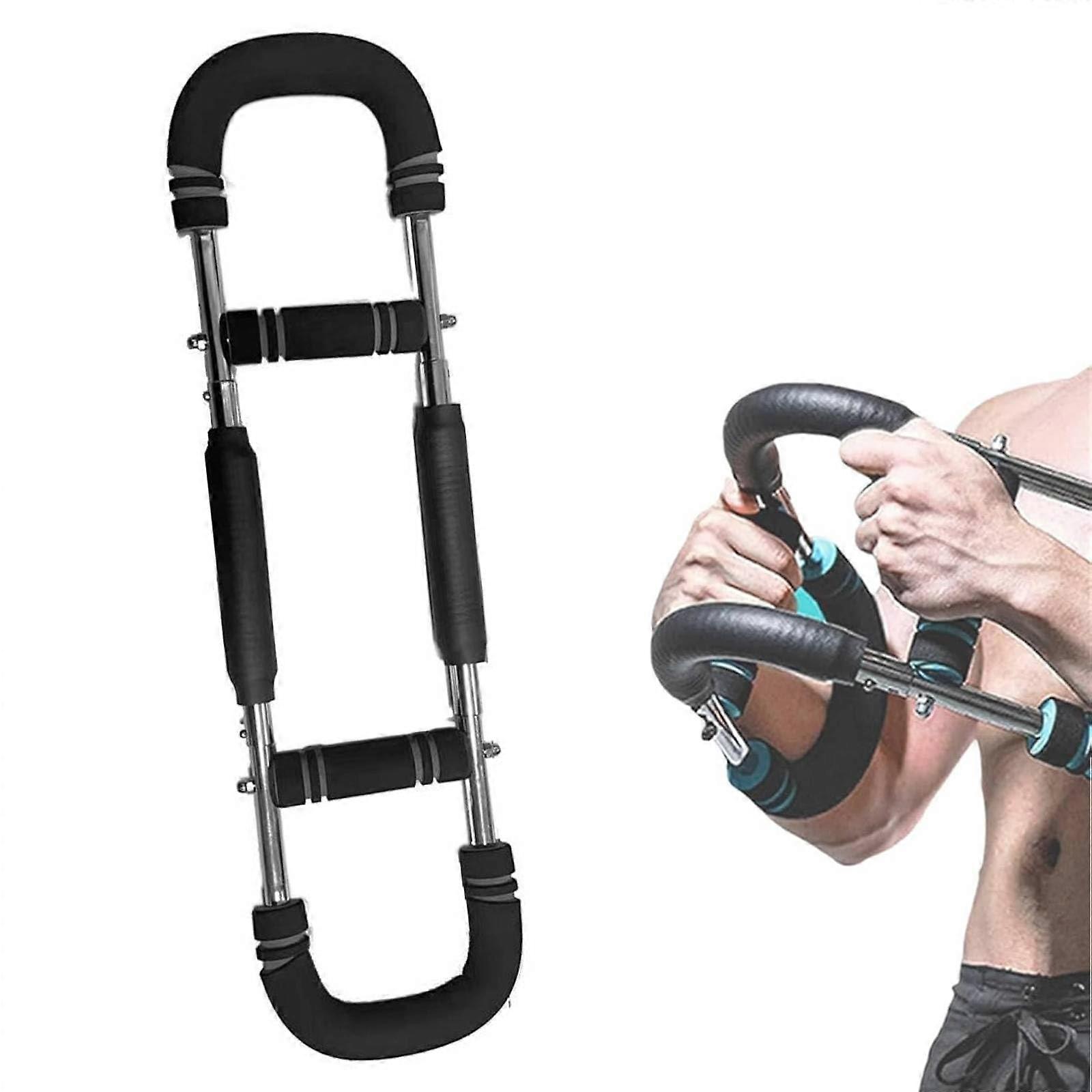 Arm Trainer Adjustable Chest Exerciser Upper Body Strength UShaped Chest Expander And Arm Exerciser Dark Grey