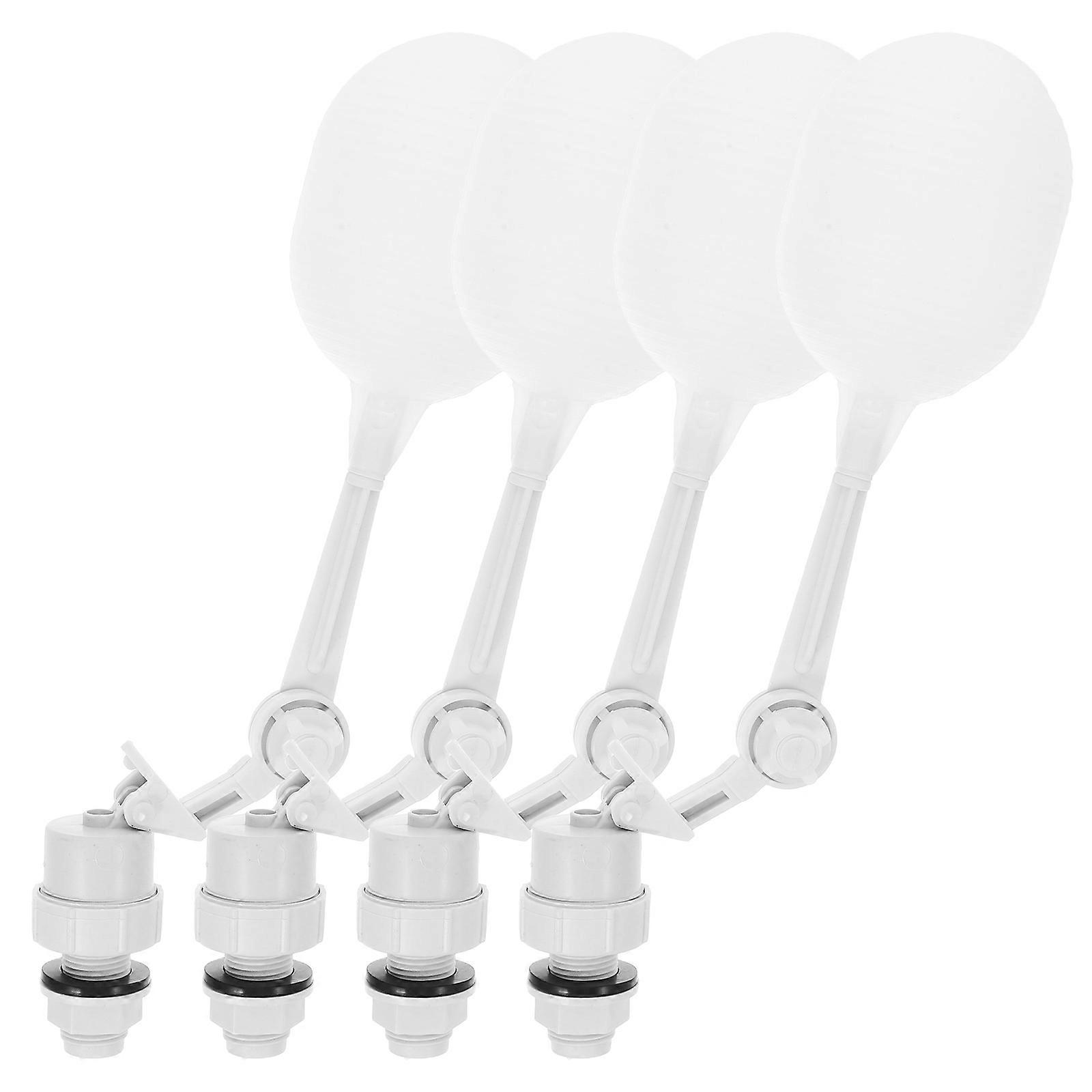 Float Ball Valve Plastic Valve For Pool And Ponds 34.00X7.00X7.00CM White 4Pcs