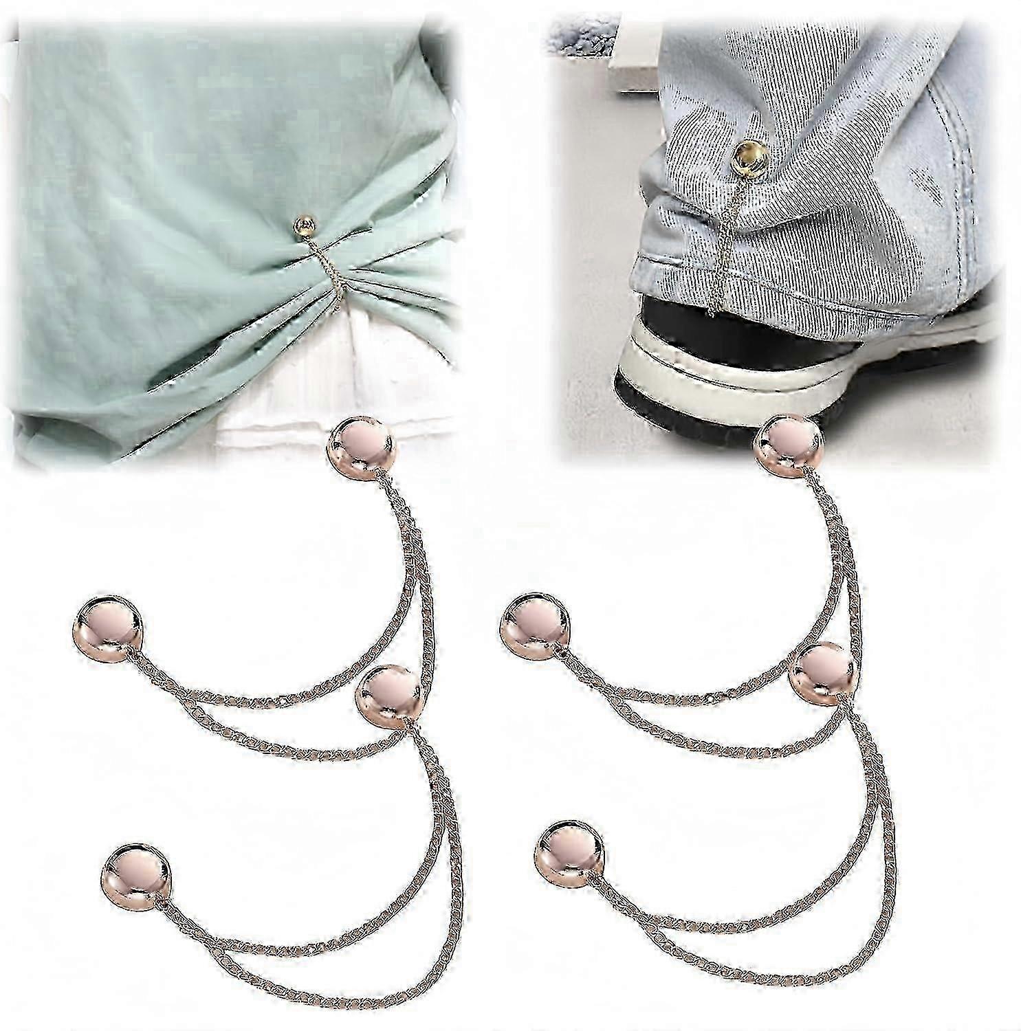 4Pcs Multi-Function Magnetic Clothing Clips, Strongest Magnetic Strength Buttons Clips, Multi-Purpos