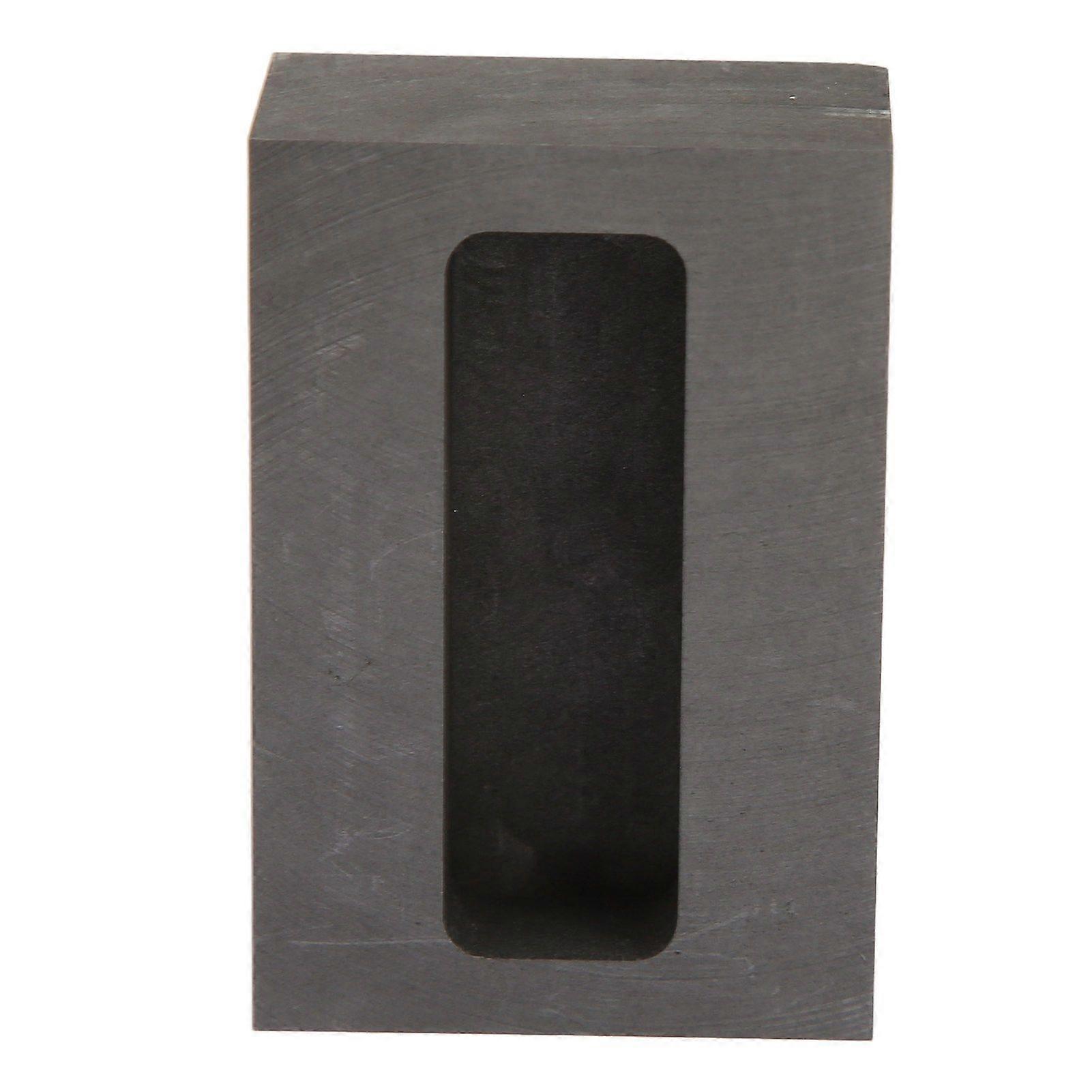 Graphite Casting Ingot Mold Heat Stability Impact Resistant Melting Casting Mould for Metal 1.77 X 0.55 X 0.39in