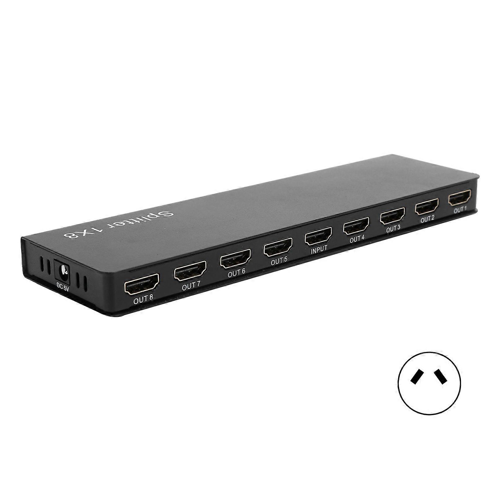F118 8-Port HDMI 1.4 Splitter - 1 In 8 Out, 1080P, 4K, 3D, HDR, o Video Distributor