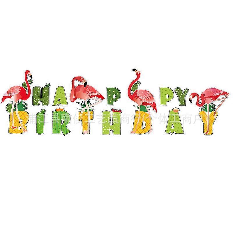 Flamingo Hawaiian Party Decoration Set Scene Setting Props