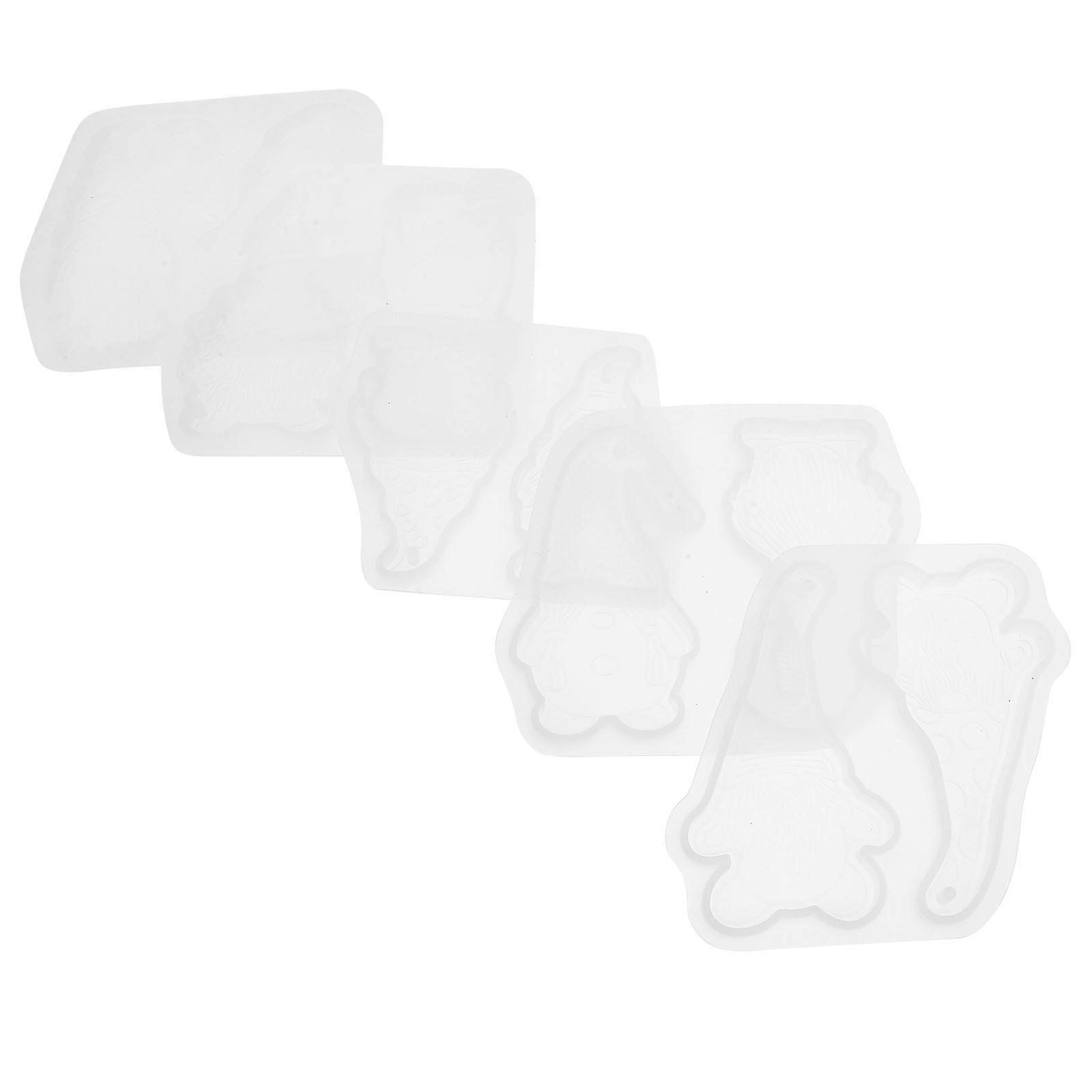Silicone Making Molds Santa Clause Molds for DIY 10Pcs Christmas Pendant