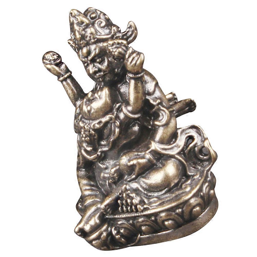 Golden Brass Buddha Statue for Wealth Decoration 5Pcs Set