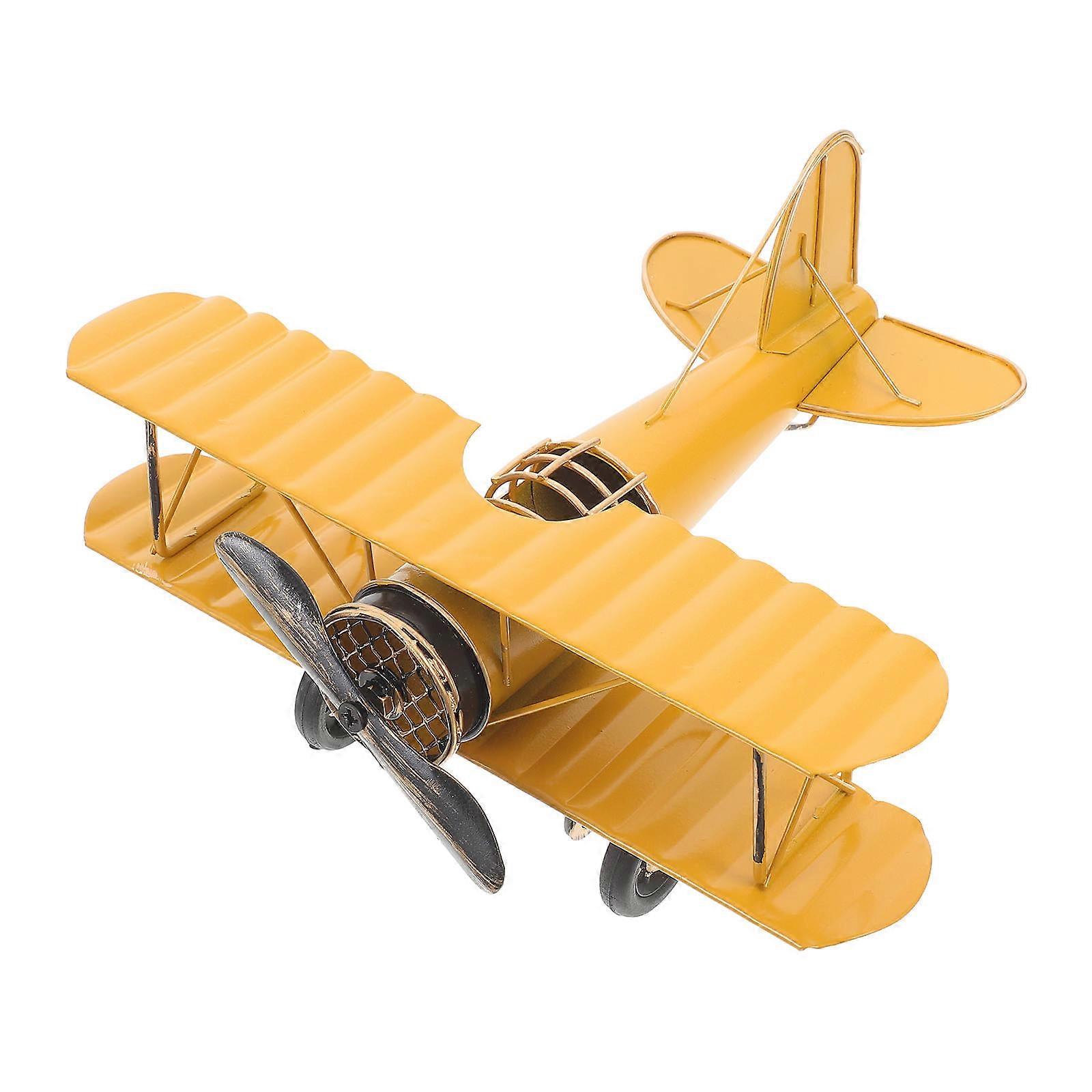 Metal Airplane Model for Decorating 3Pcs Retro Aircraft Craft Table Decor
