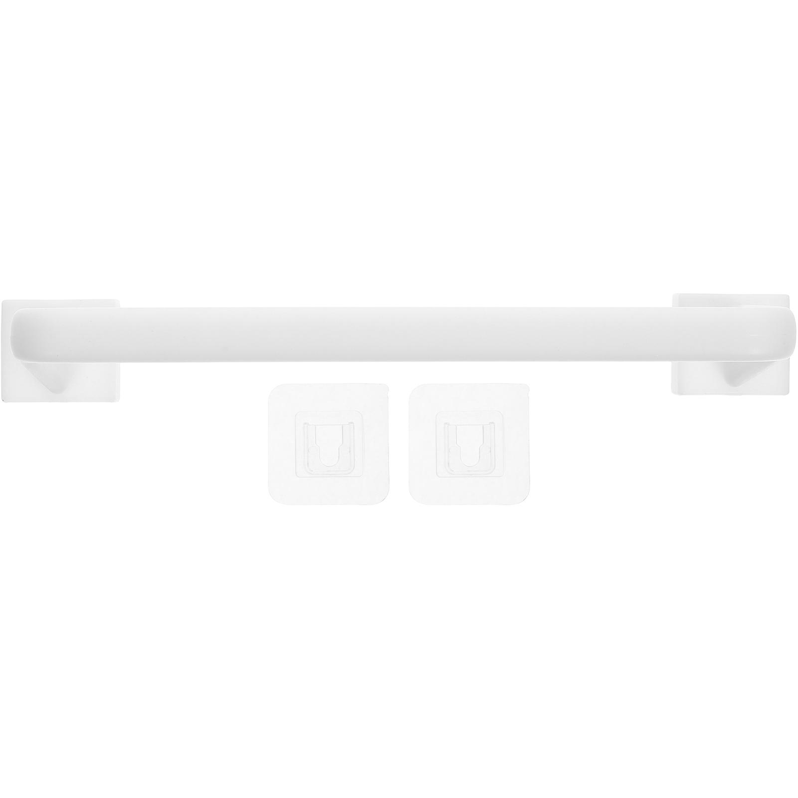 Space Saving Towel Bar No Drill Rack for Home Use 4Pcs White