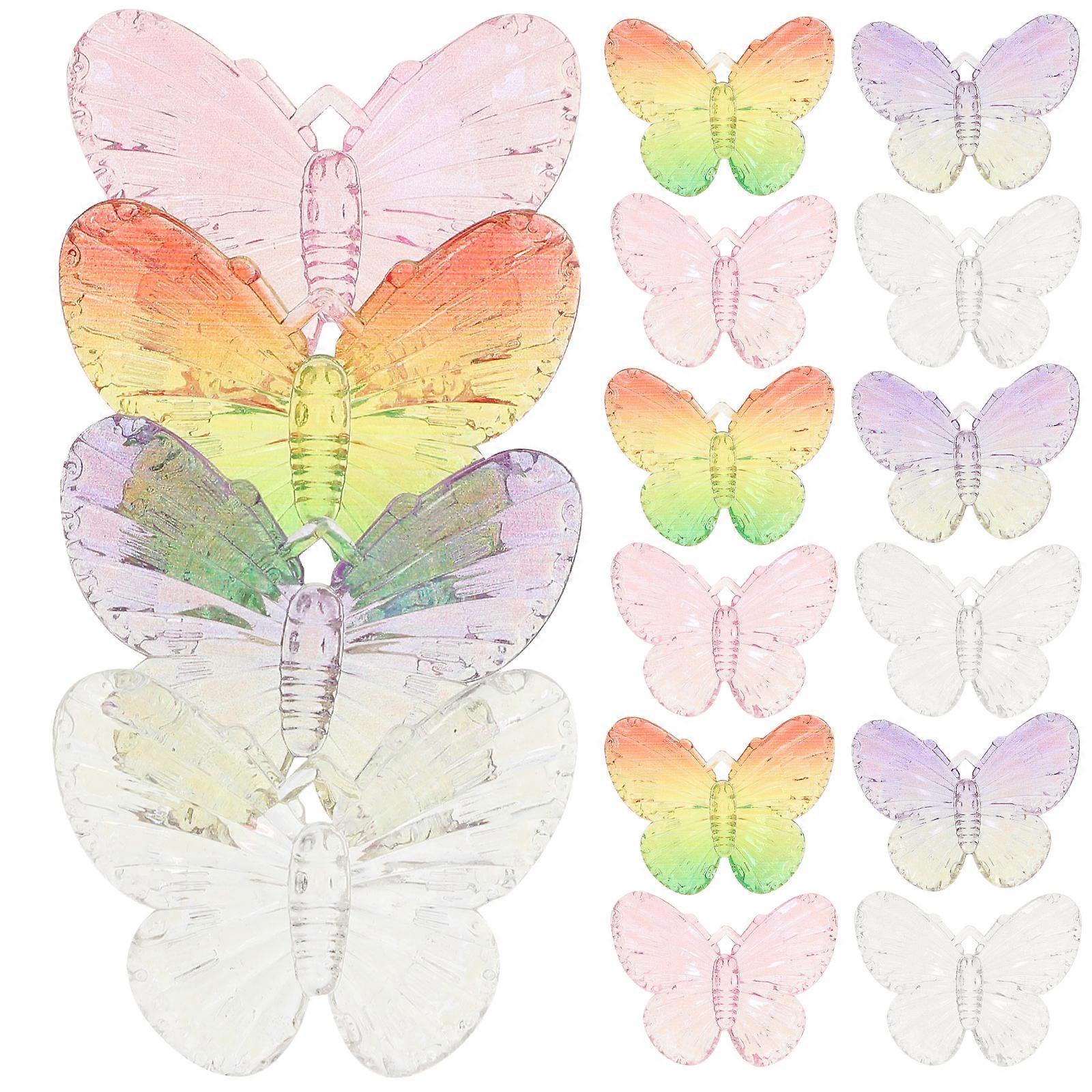 DIY Charm Decoration Butterfly Flatback for Decor 120Pcs Resin Butterfly Charms
