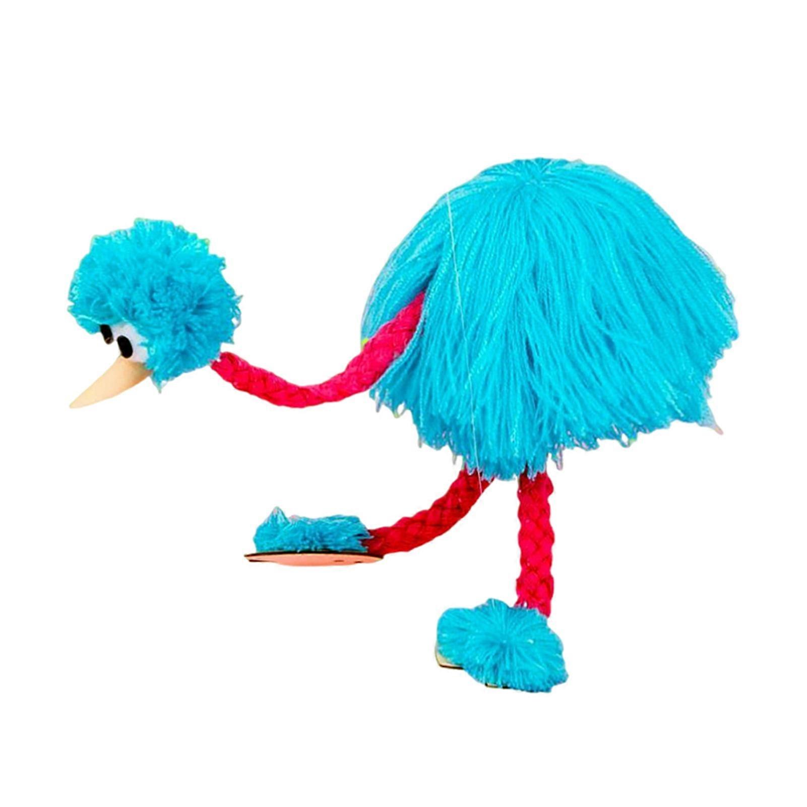 Warkul String Puppets, Ostrich Puppet Plush Toy String Doll Parent-Child Interactive Puppets Educational Toys Dolls for Children Kids