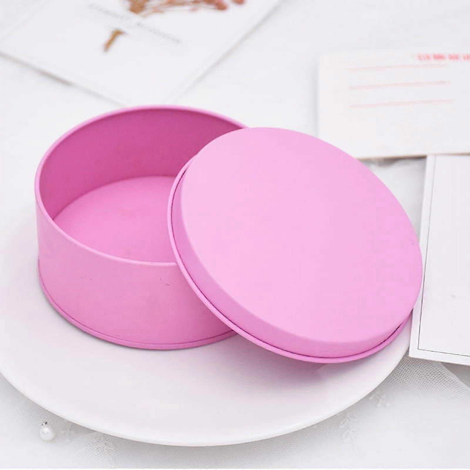 6pcs Cookie Tins Round Baking Cake Tins Candy Storage Jar Cookie Wrapping Tinplate Tin