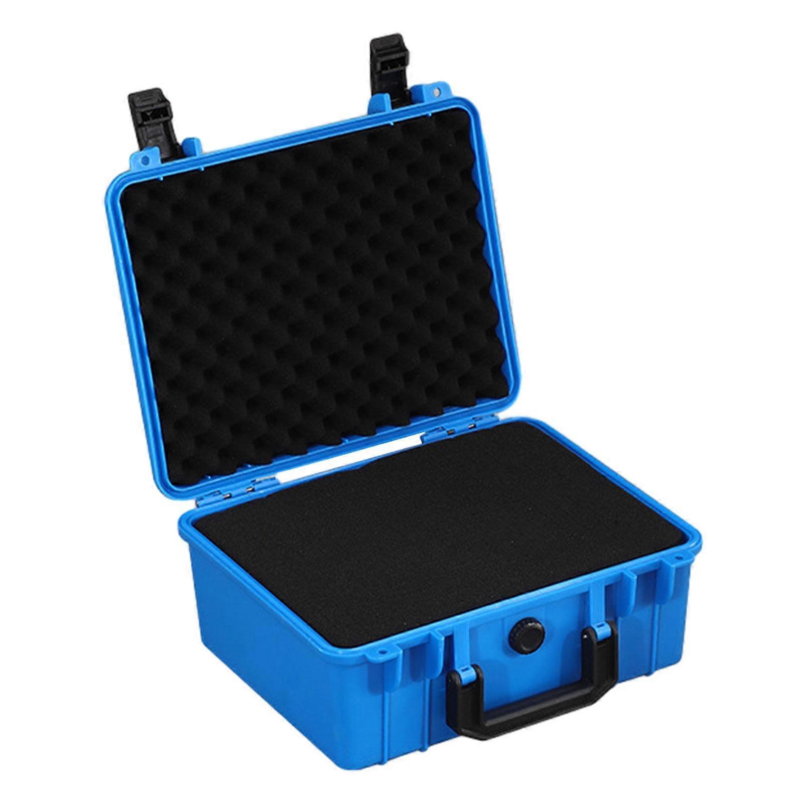 Toolbox Storage Case with Sponge Tool Organizer for Hobby or Craft Workplace Blue