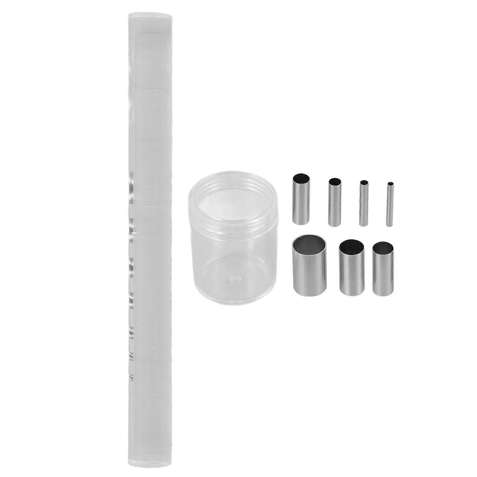 Pottery Clay Trimming Tool Metal Cutting Puncher for Clay 4Sets Silver