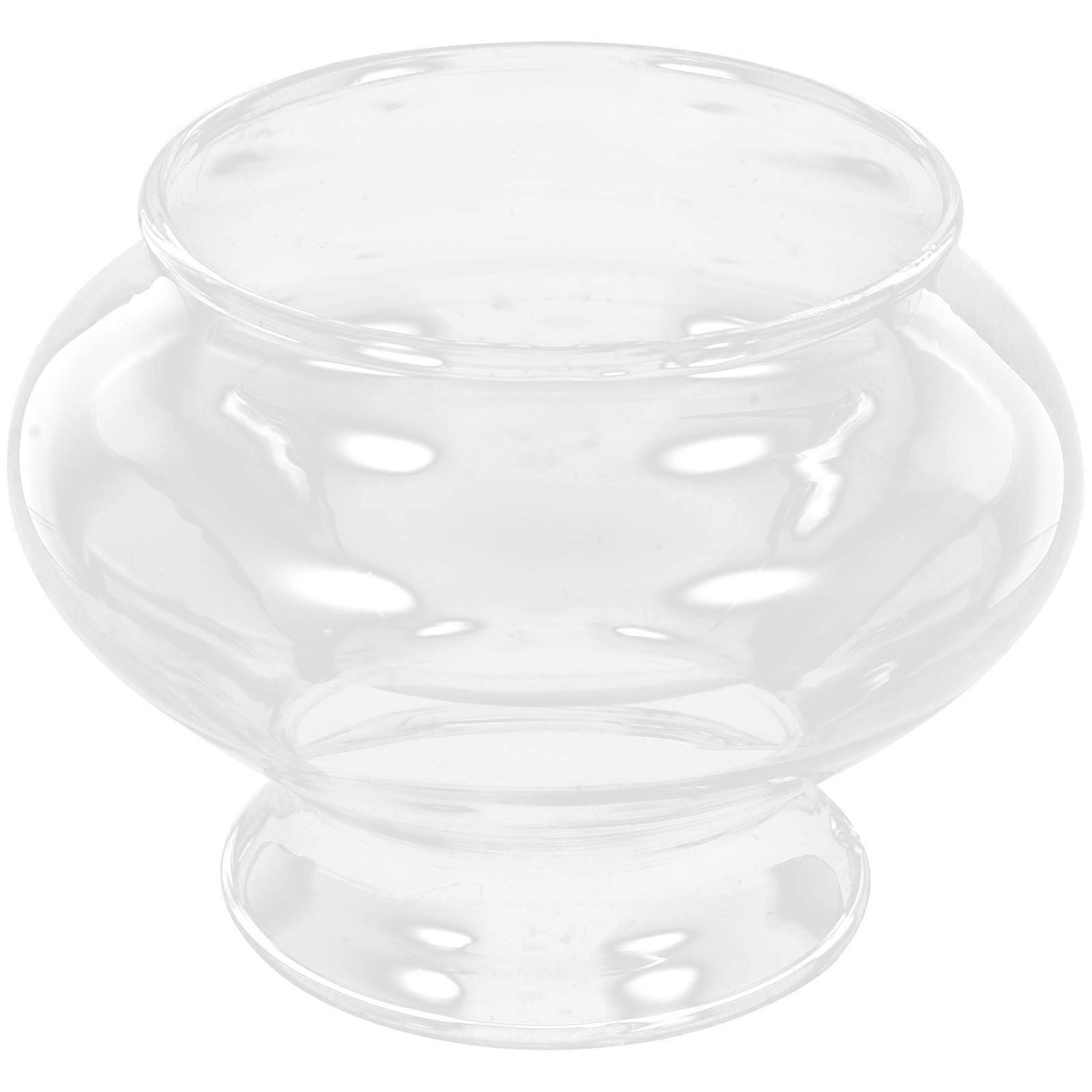 Glass Oil Lamp Cover Transparent Protector for Home 4Pcs Butter Lamp