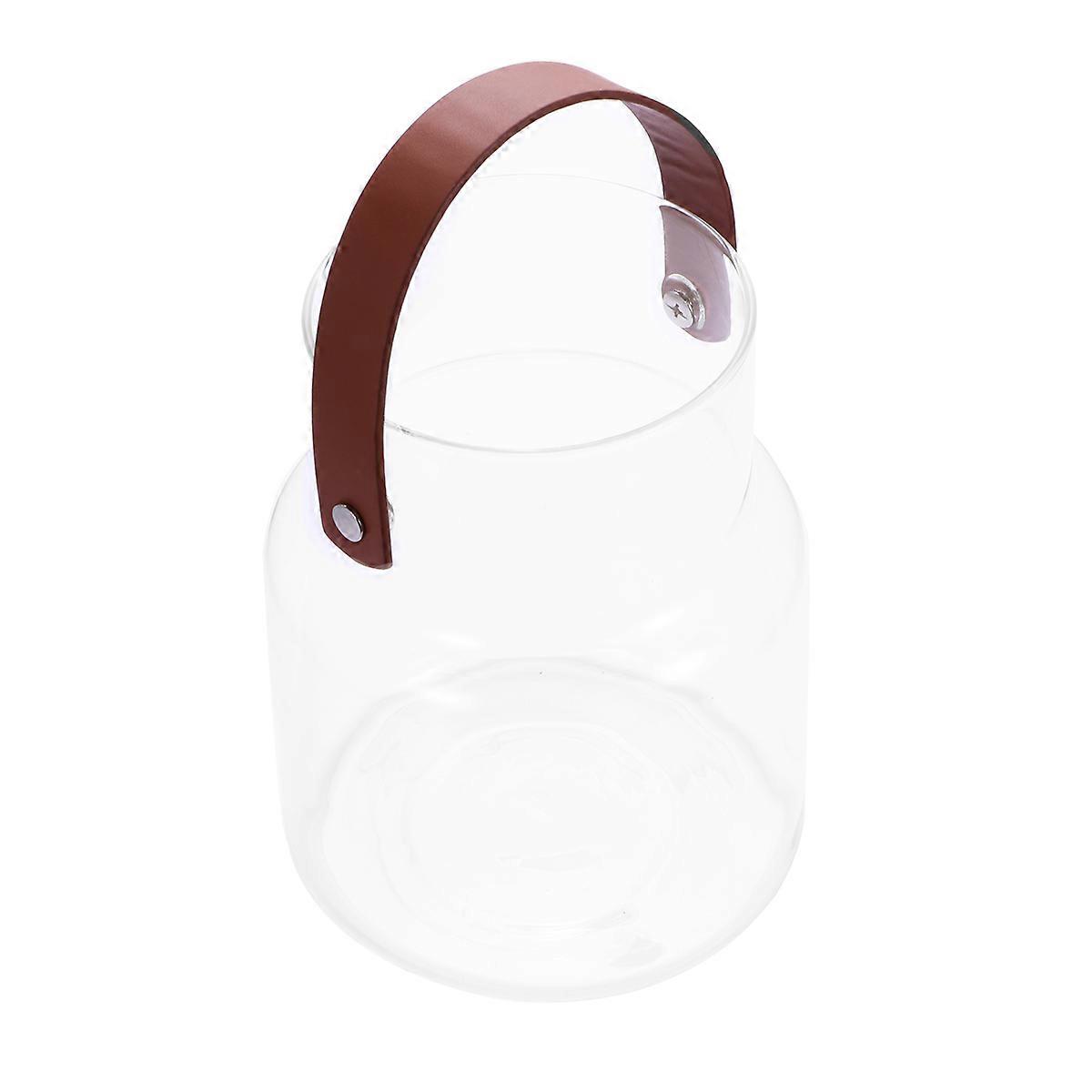 Storage Bottle Hanging Glass Planter for Indoor Use with 2Pcs Succulent Holders