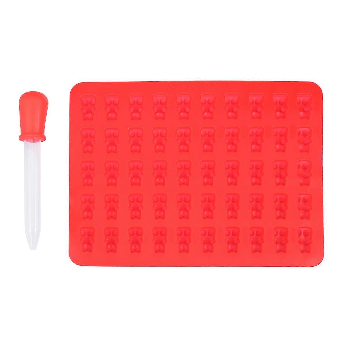 Chocolate Mold Silicone Bear Mold for Making Candy 2Pcs with Dropper