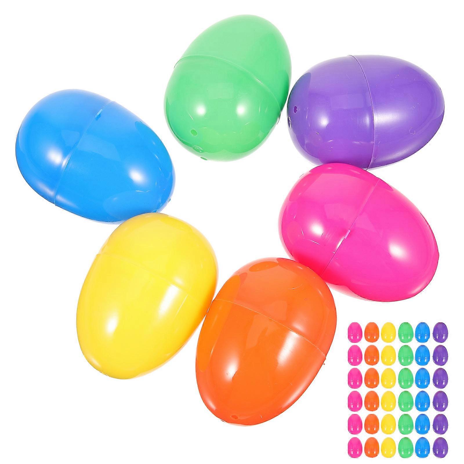 Plastic Easter Eggs Fillable Egg Playthings Set with 250Pcs for Home Use