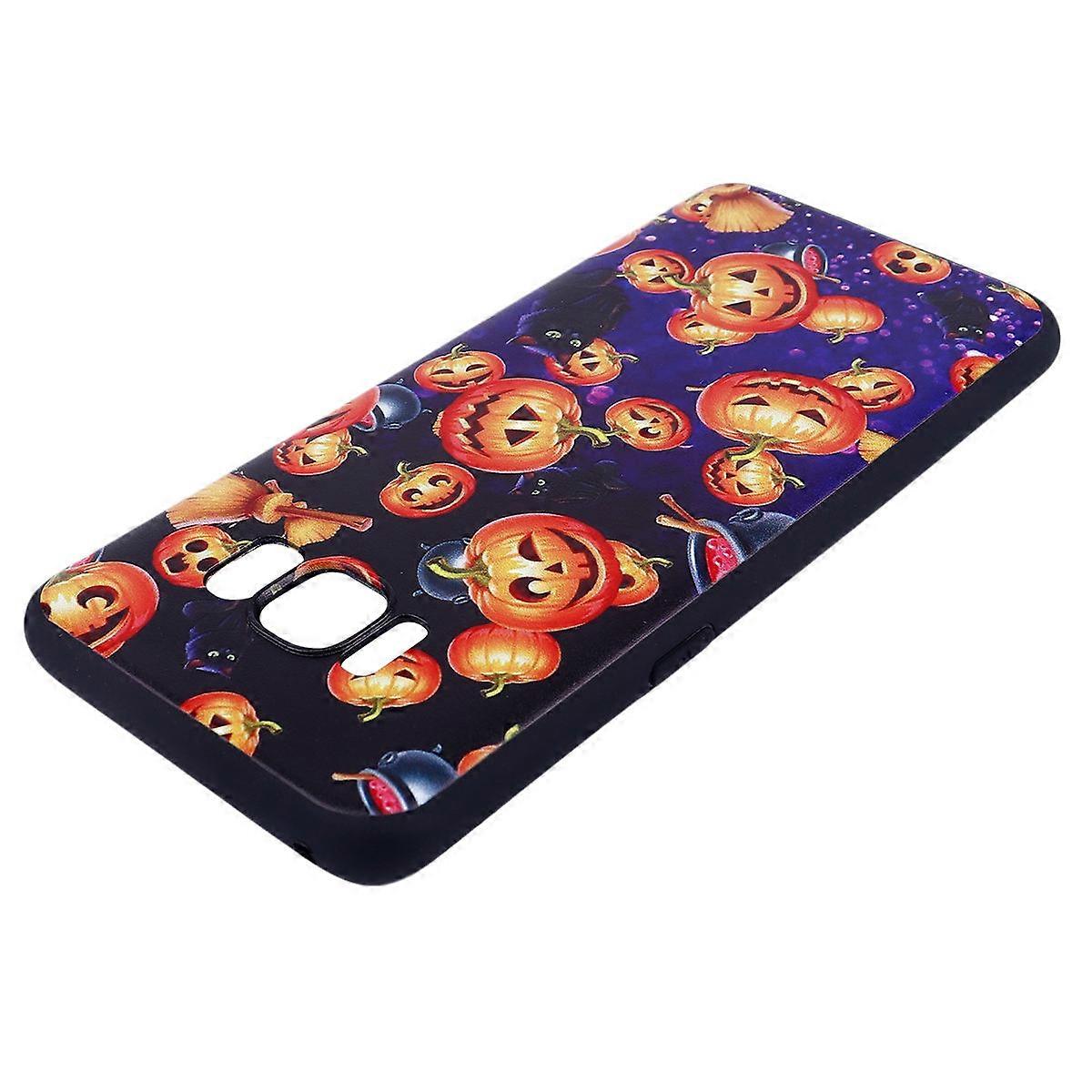 TPU Protective Phone Case 2Pcs Halloween Pumpkin Cover For S8 Rectangular Shape Camera Protection