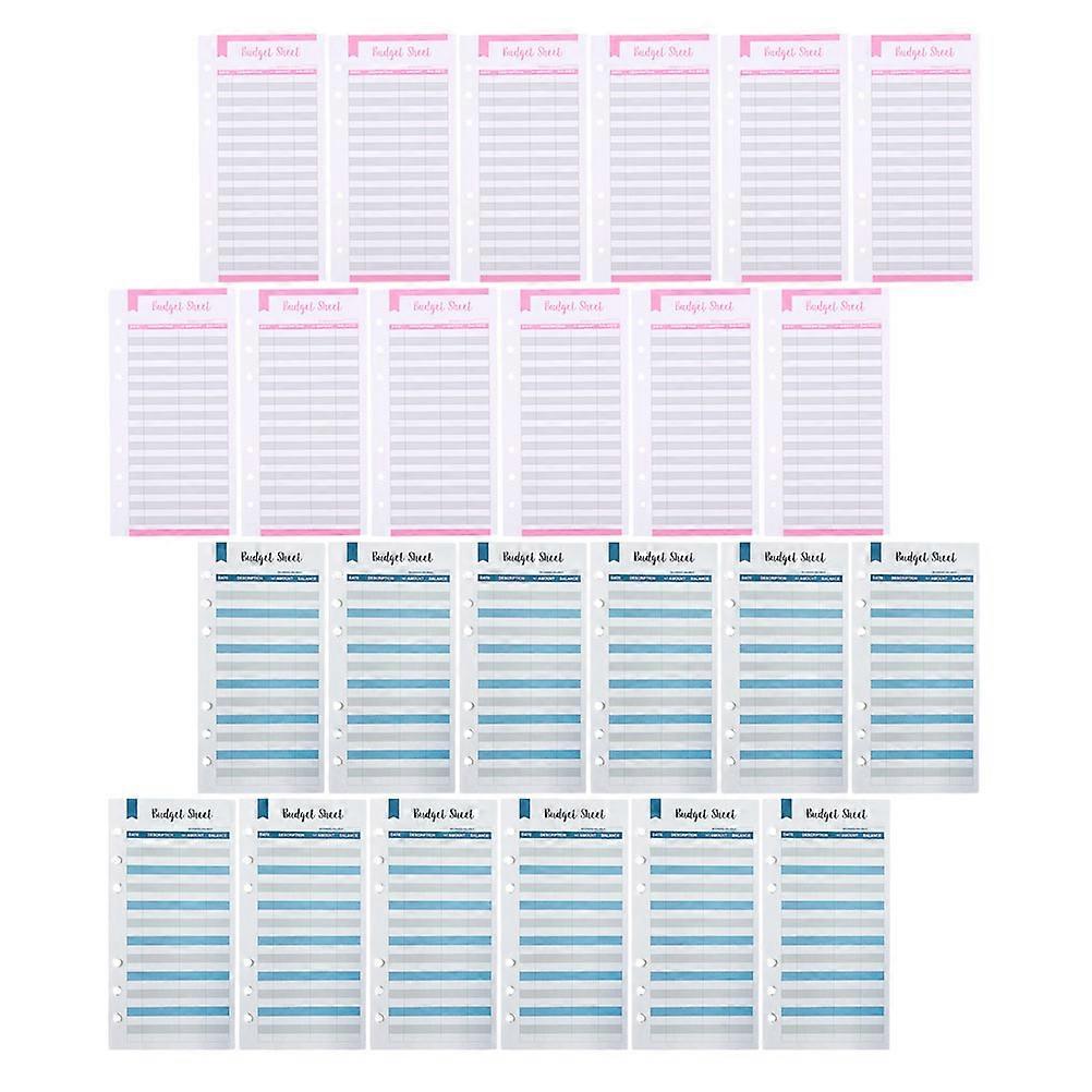 Cash Budget Sheets Cards for Writing Use 48Pcs Assorted Color