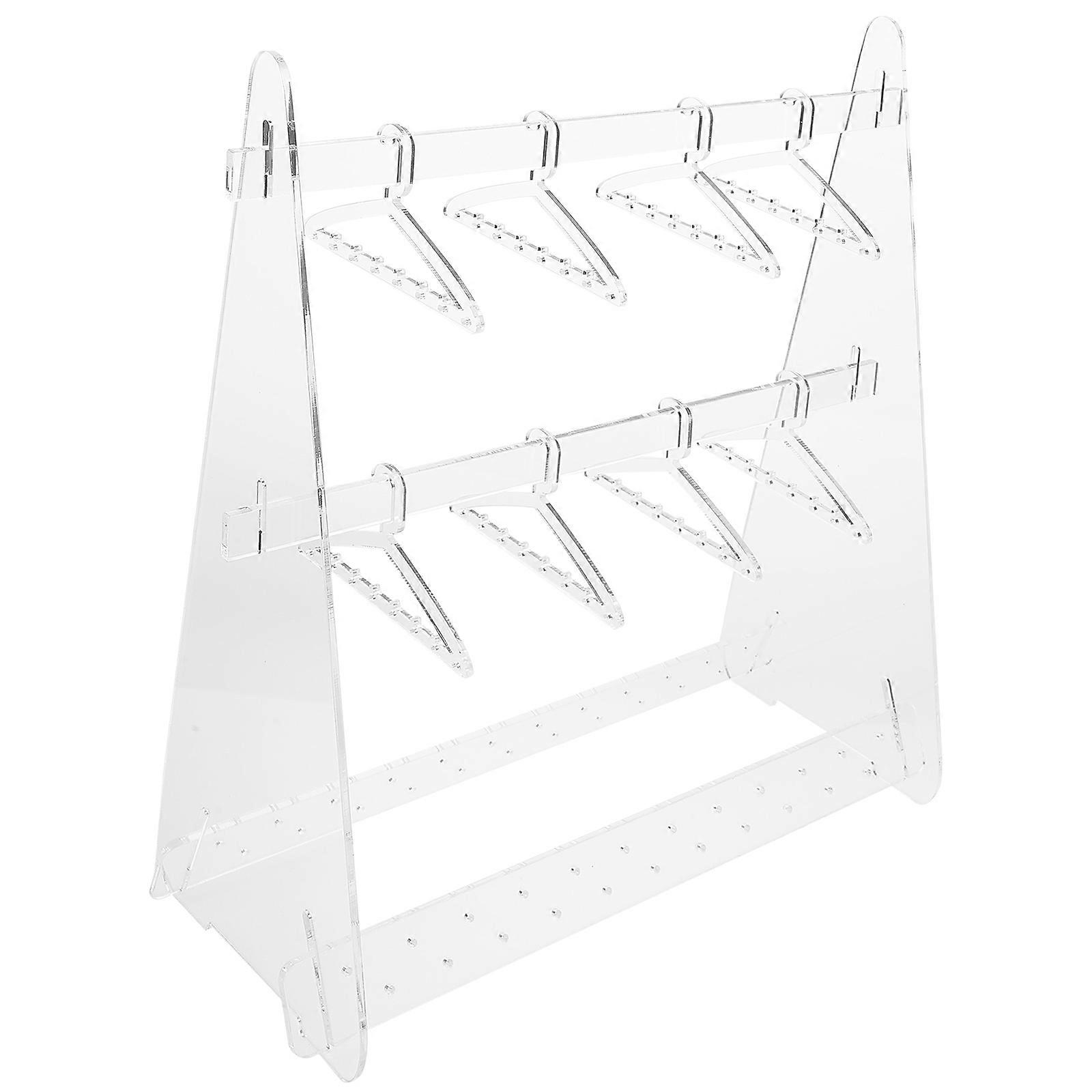 Clothes Hanger Style Acrylic Earring Holder for Display 2Sets