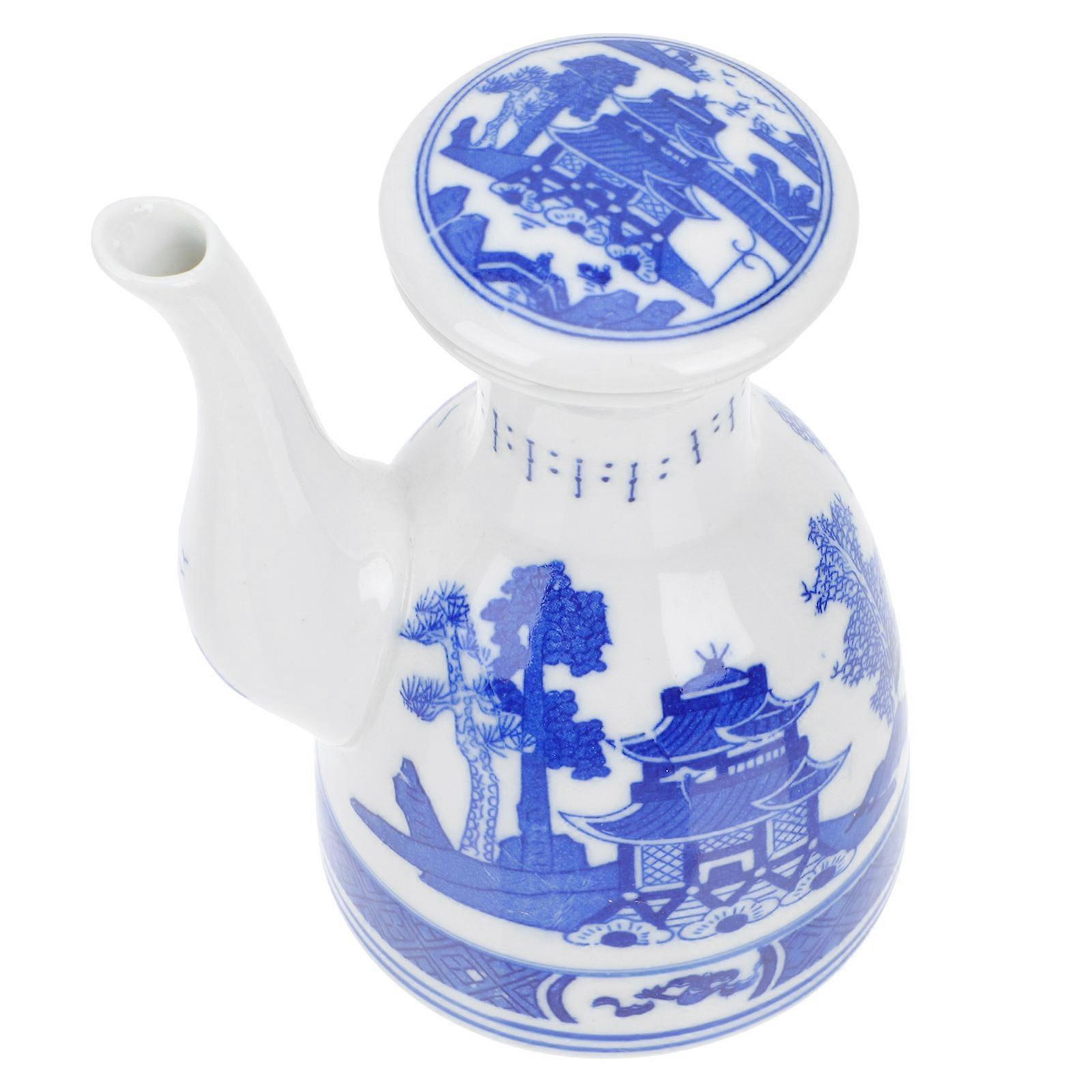 Soy Sauce Dispenser Bottle Ceramic Pot for Liquid Storage 3Pcs