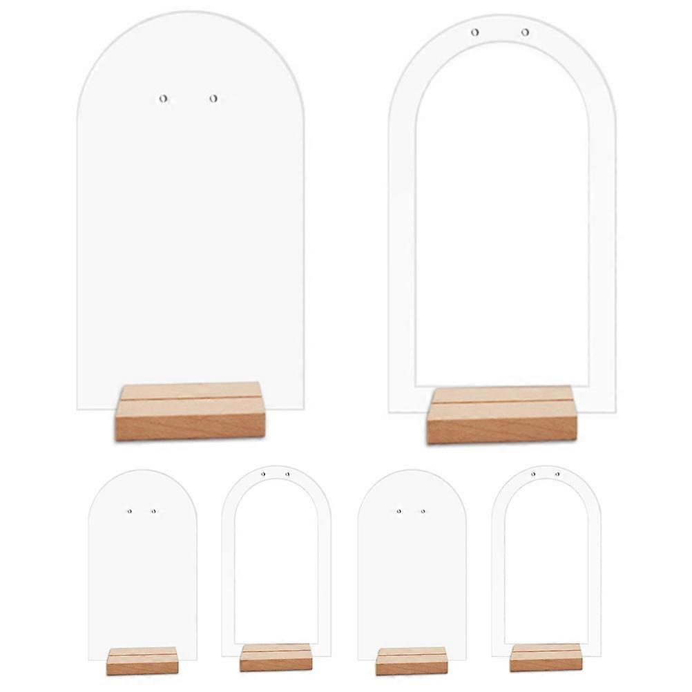 Acrylic Earring Display Rack for Storage 12Pcs with Wood Base