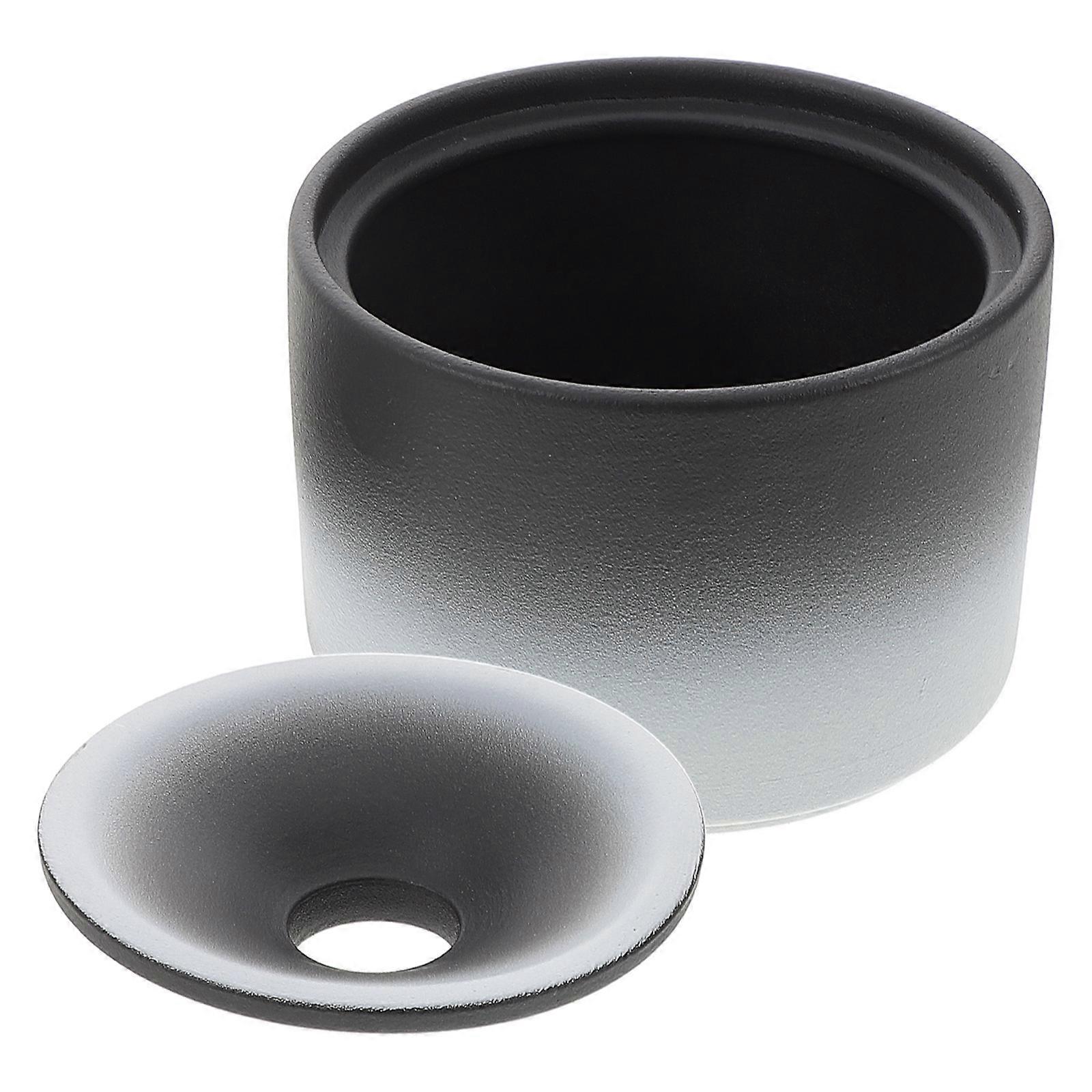 Indoor Ceramic Ashtray with Lid for Wind Proof 2Pcs Smoking Accessory