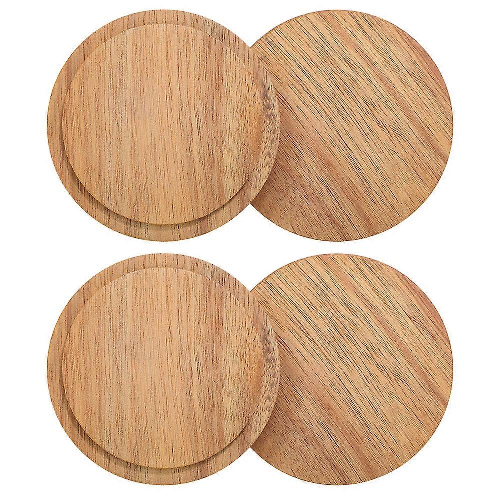 Coffee Wood Mug Lid for Covering Cups 12Pcs Reusable Wooden Set