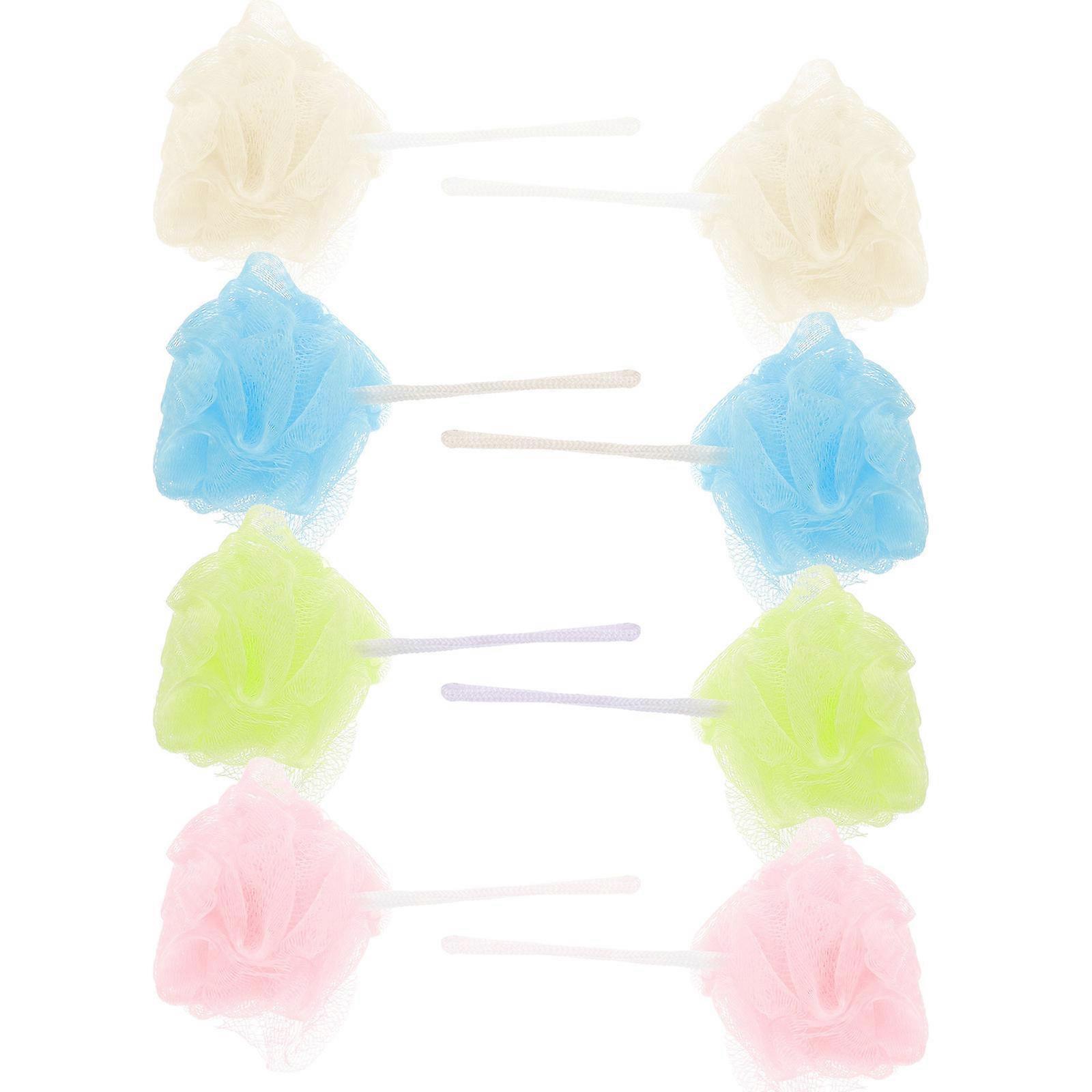 16 Pcs Mesh Shower Balls For Gentle Skin Exfoliation Ideal For Bathing In Random Colors With Convenient Hanging Rope