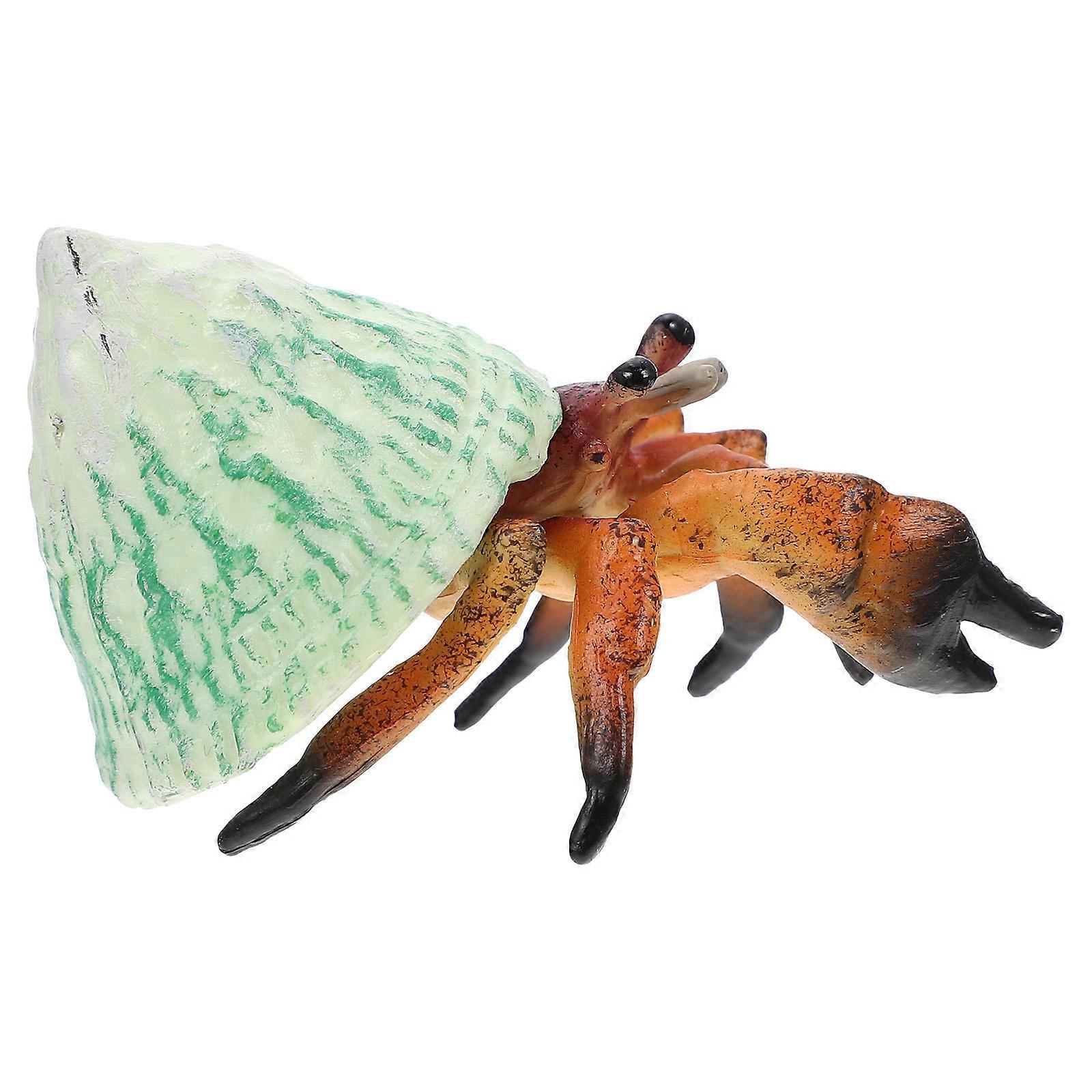 Realistic Hermit Crab Model Toy for Decor 2Pcs Plastic Simulation Figures