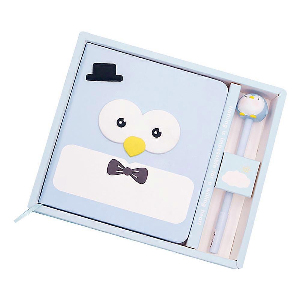 Notebook Pen Set Lovely Stationery Gift for Writing 1Set with Penguin Theme