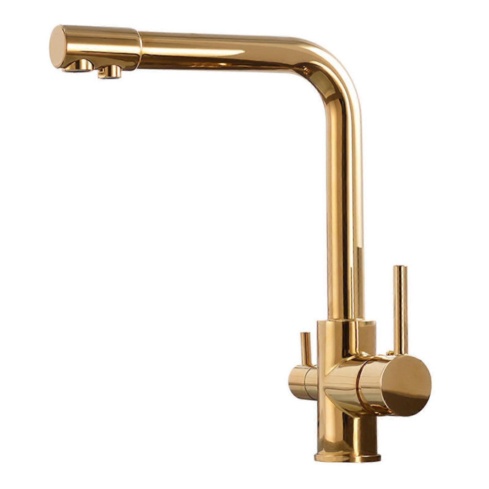 All Copper 3in1 Water Purifier Kitchen Faucet For Basin Washing Sink Hot And Cold Black Model Titanium A