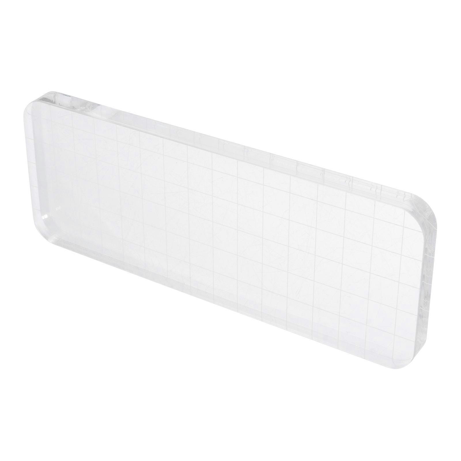 2Pcs Acrylic Stamp Block for DIY Stamping Projects Transparent Stamp Tool