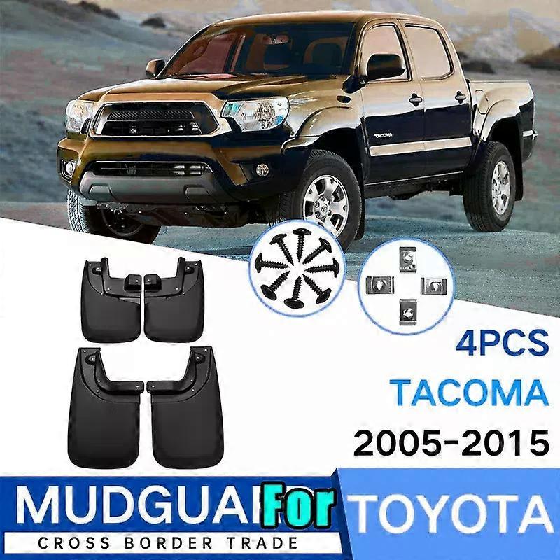 Fender Liners Splash Shield for Toyota Tacoma 2005-2022 Apron Seal Mud Flaps Mudflaps Mudguards Guards Skirt W/Clips Retainer