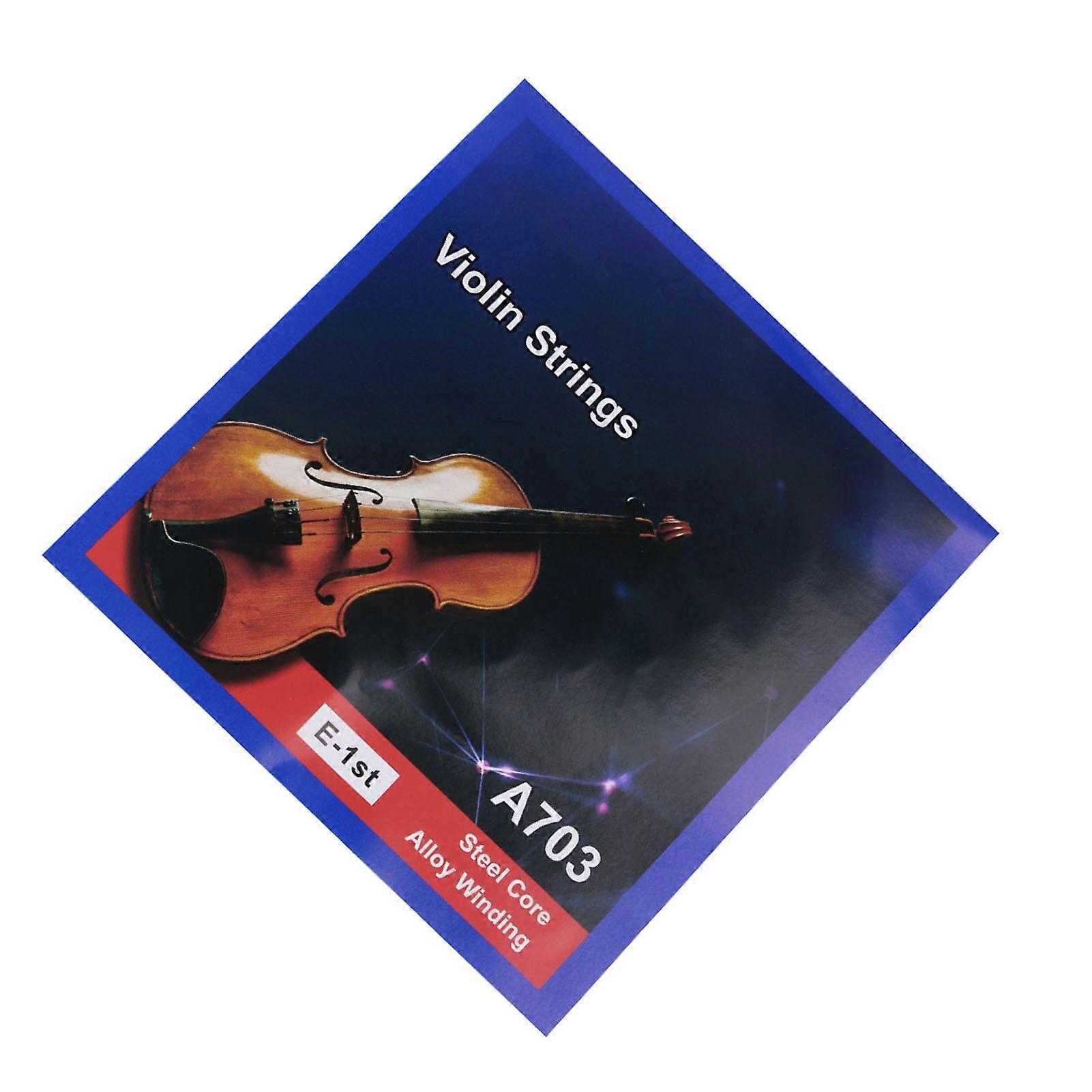 12PCS Violin Strings Set A703 Steel Core Silver Wound 4/4 3/4