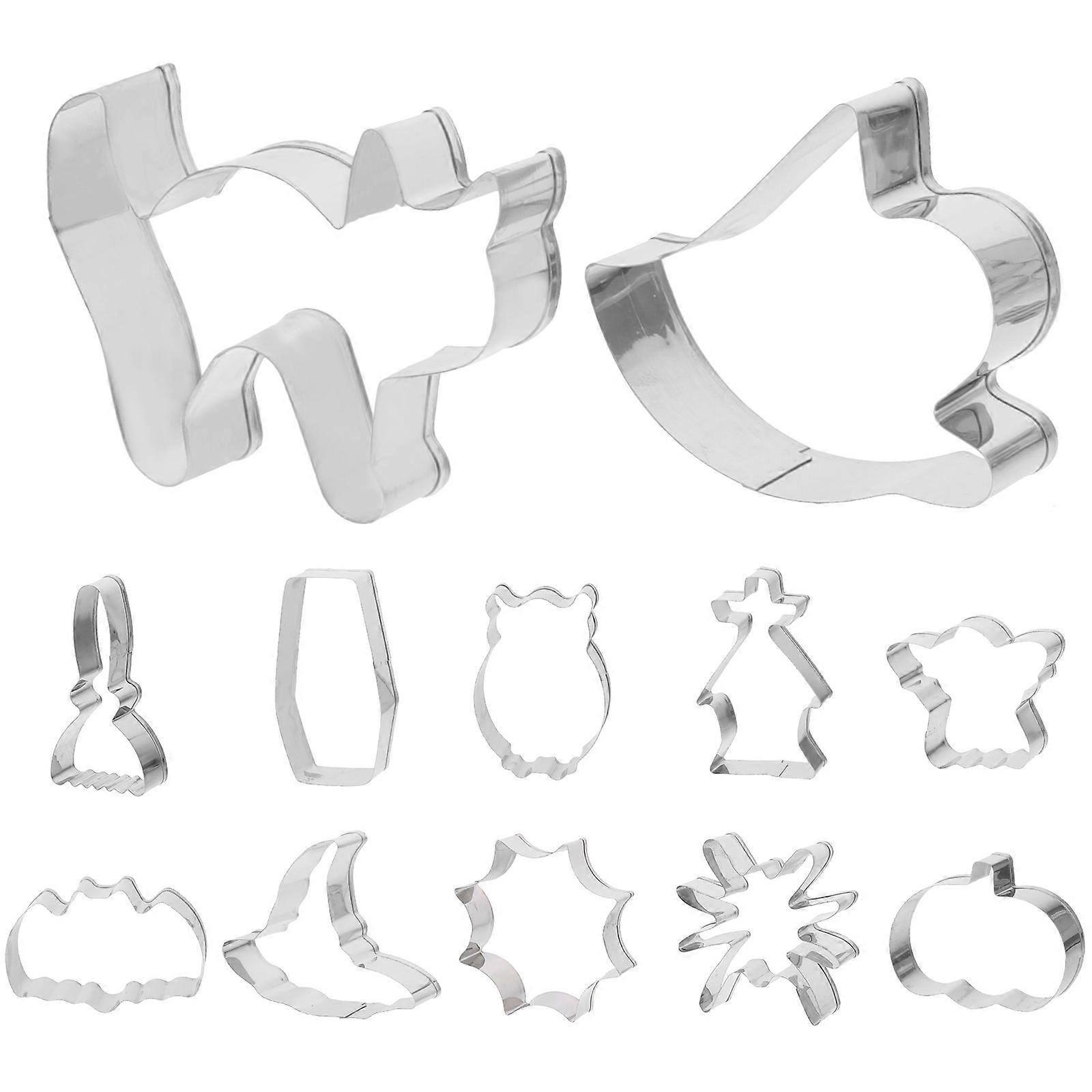 Halloween Stainless Steel Cookie Cutters Set For Baking Functions Efficient For DIY Decoration