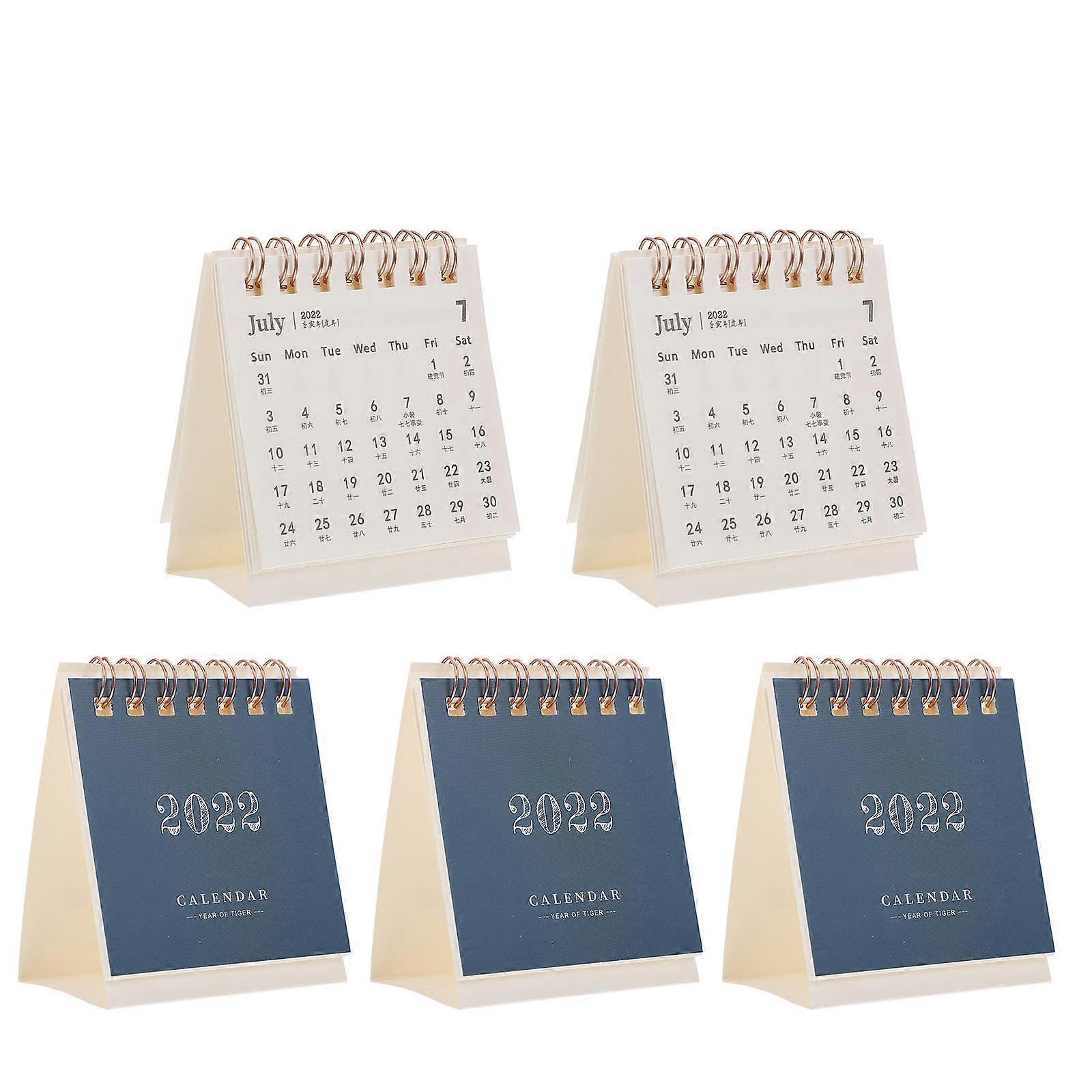 20Pcs Desktop Paper Calendar 2022 Calendar for Home Use