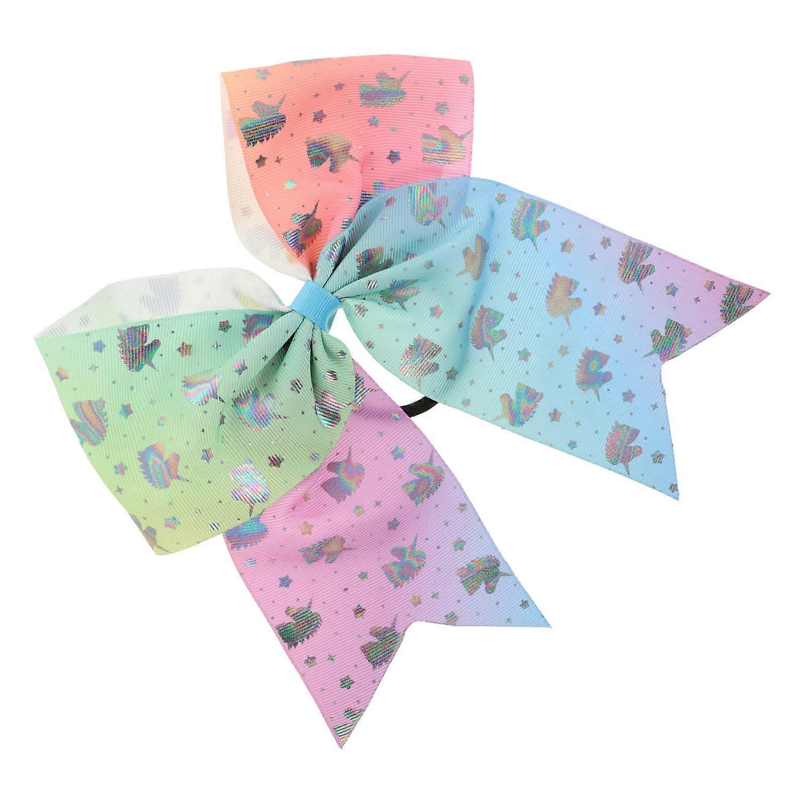 Elastic Hair Ties With Bow Shape Decorative Element For Children Party Outfits 1Pack