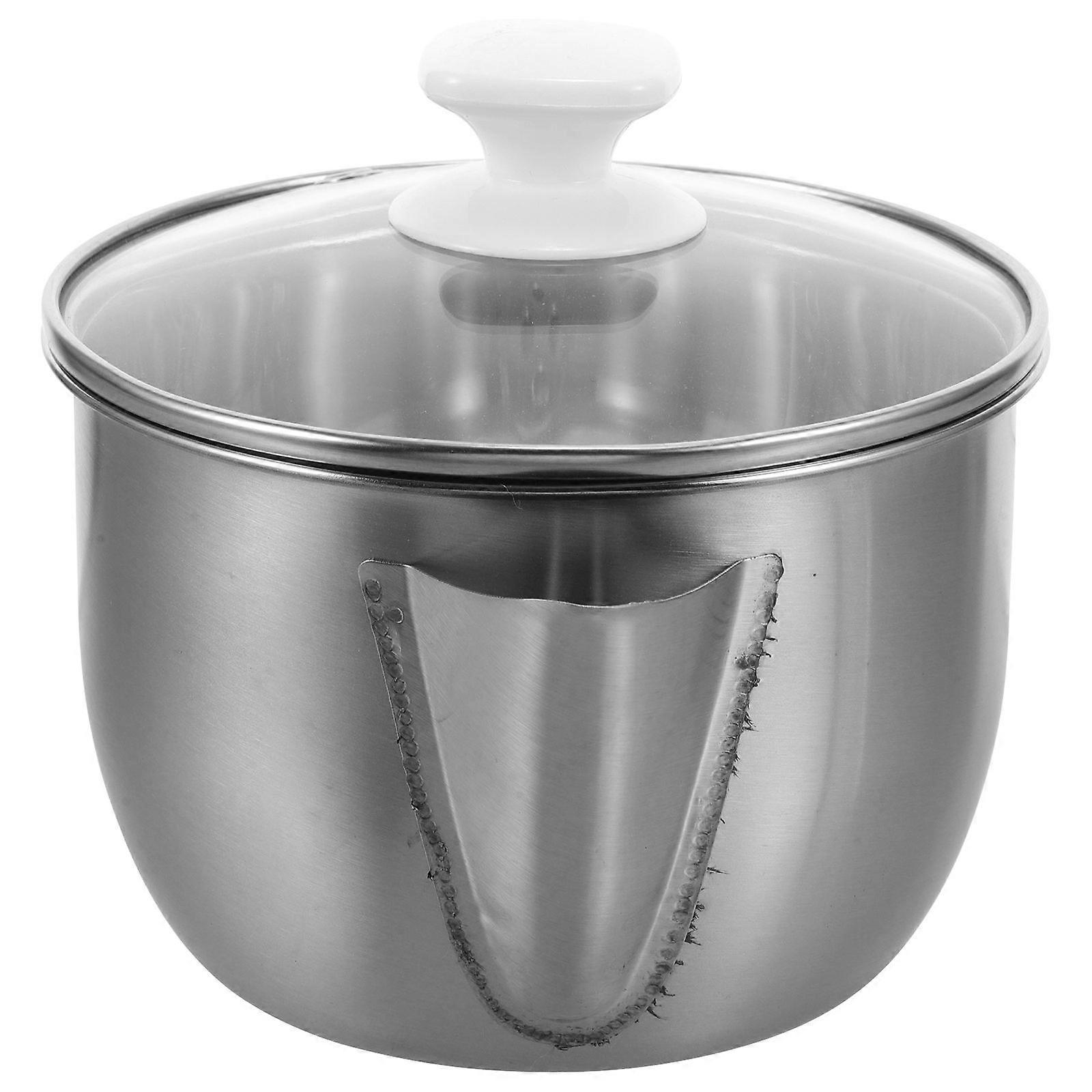 Metal Oil Filter Pot With Pour Spout Suitable For Kitchen Use Designed For Health-conscious Cooks 1 Set