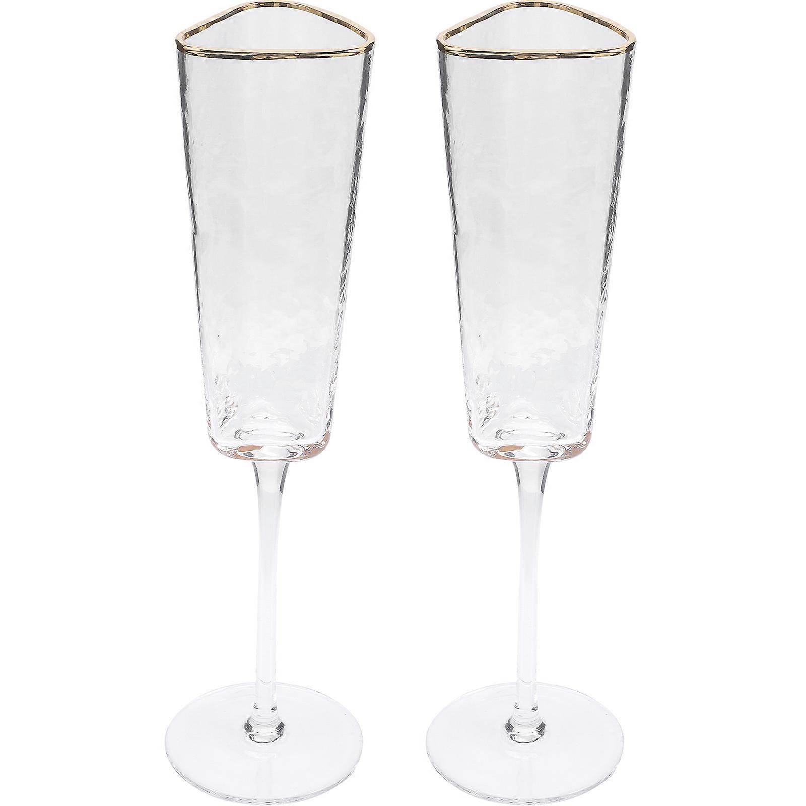 Clear Flutes for Wedding Toasting 4Pcs Glasses Transparent