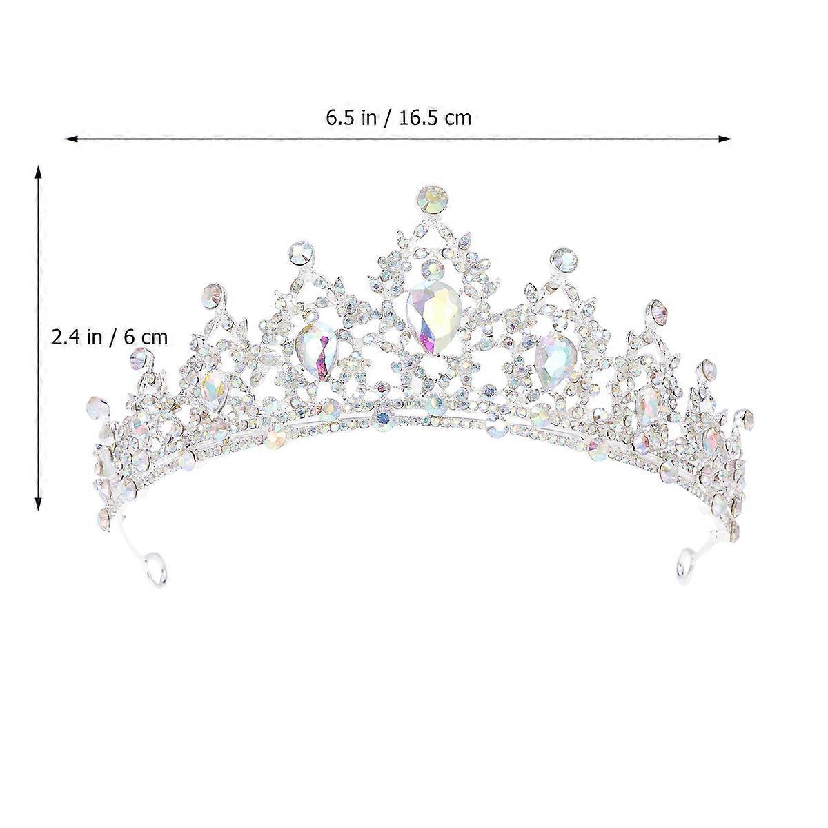 Krone Strass Legering Bryllupskrone til Dekor 1 Dele Sølv Hodeplagg